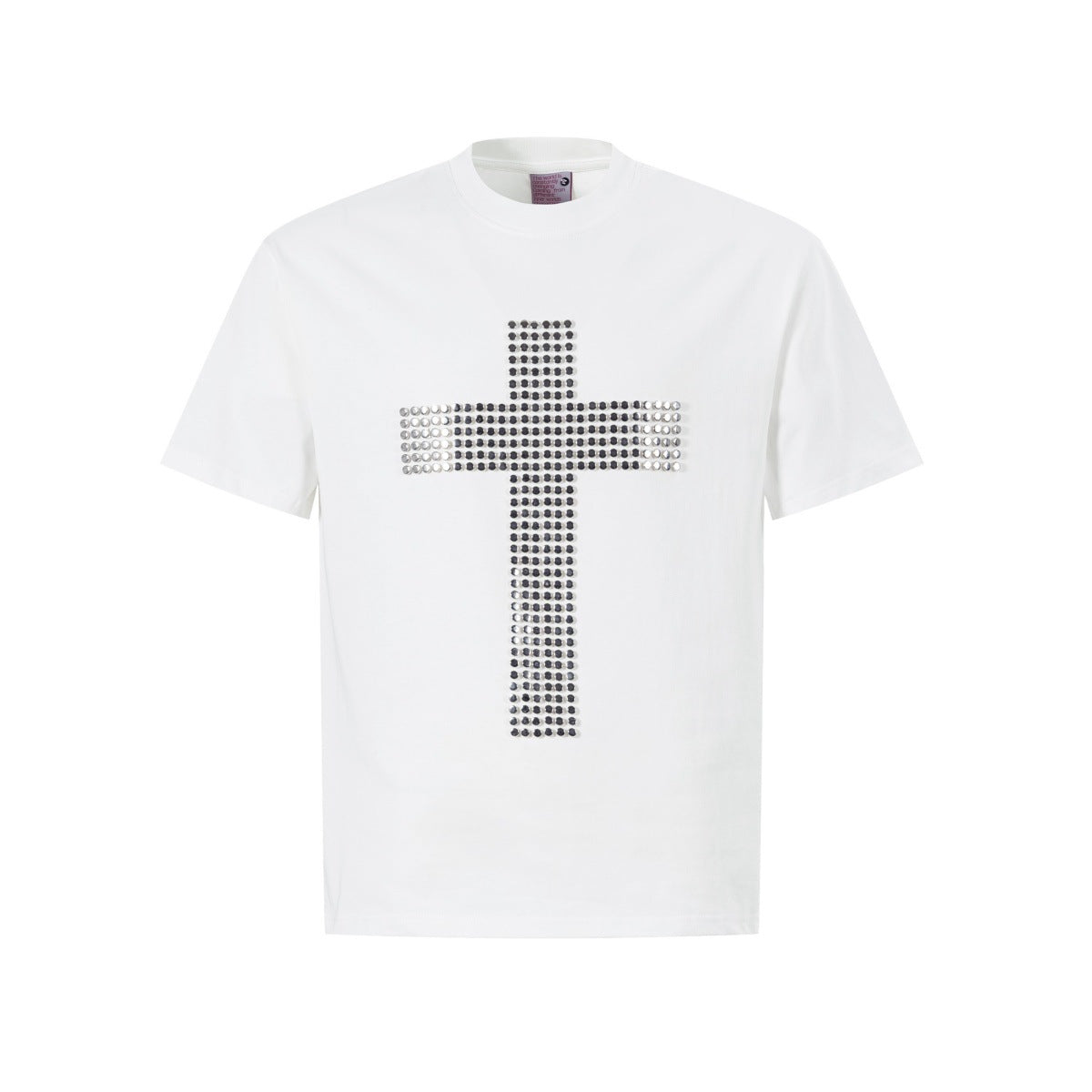 Cross Patch Beads Short Sleeve T-Shirt
