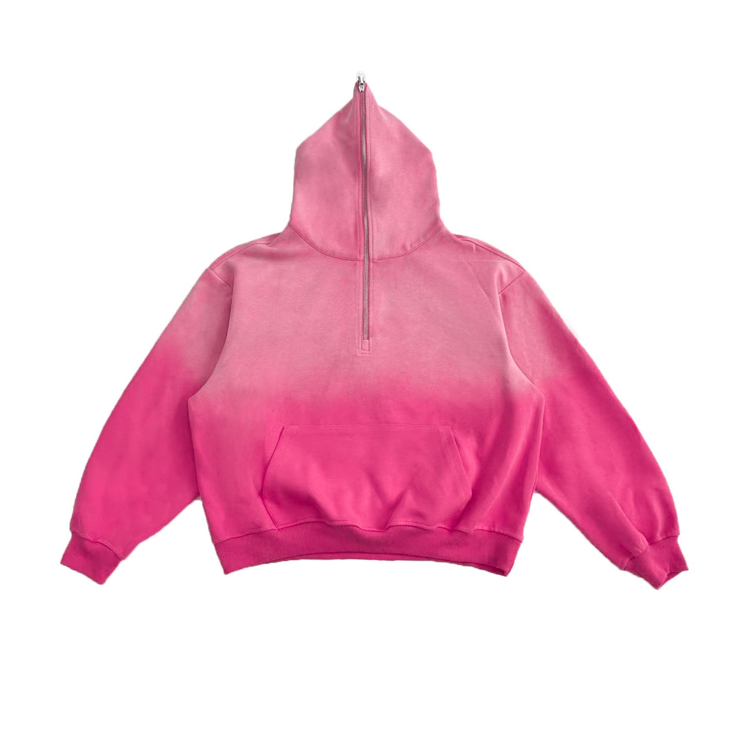 Gradient Half Zip Oversize Hoodie