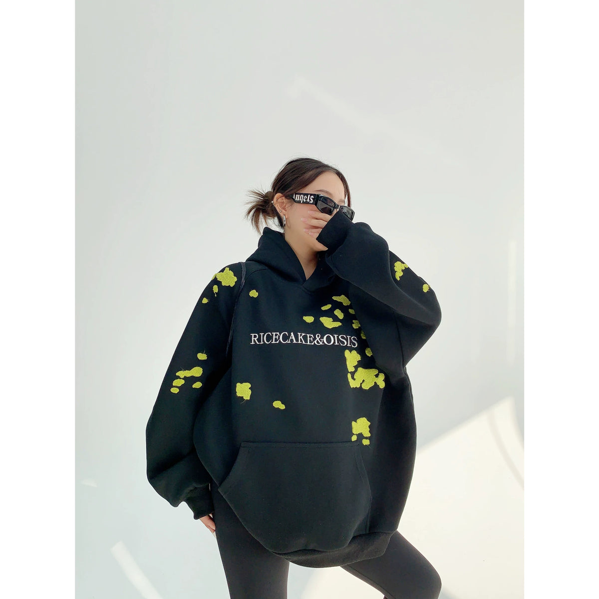 Thick Embroidery Oversized Hoodie