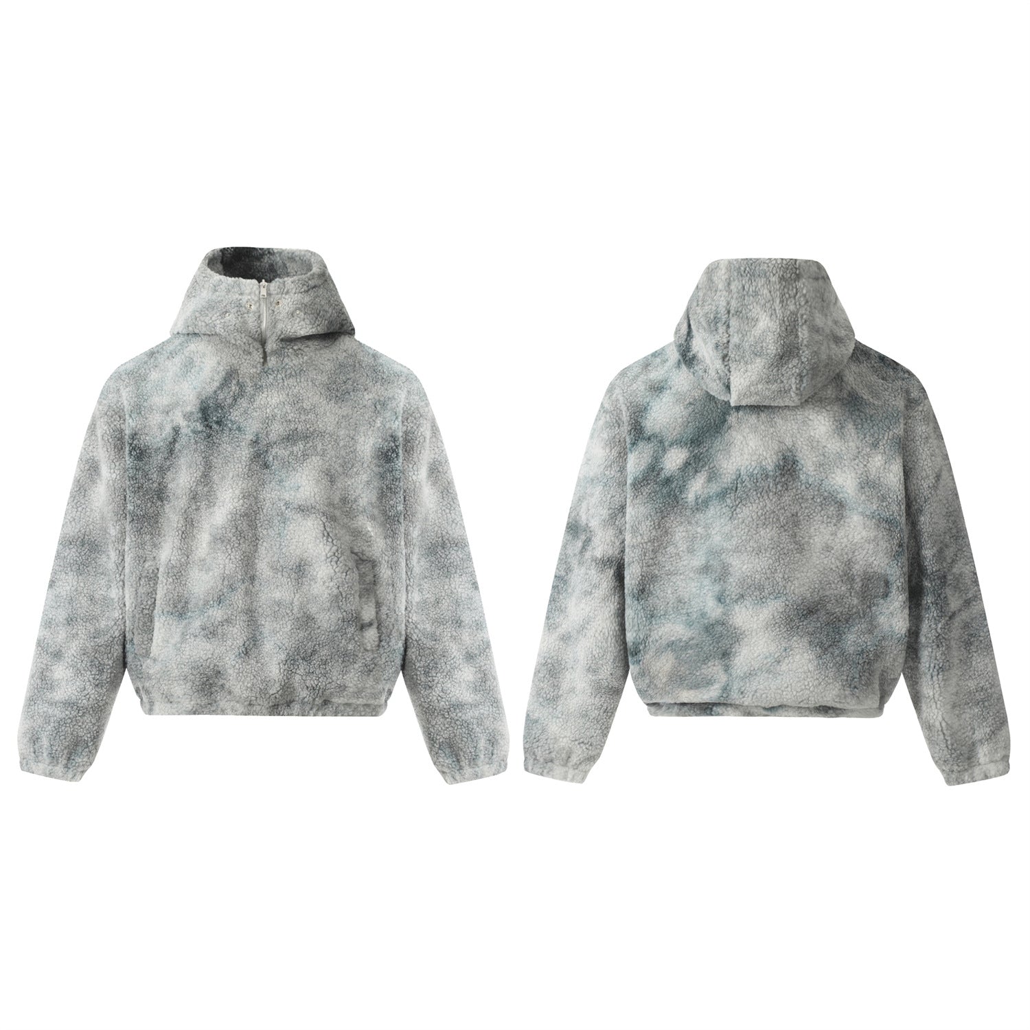 Half-Zipper Oversize Sherpa Hoodie