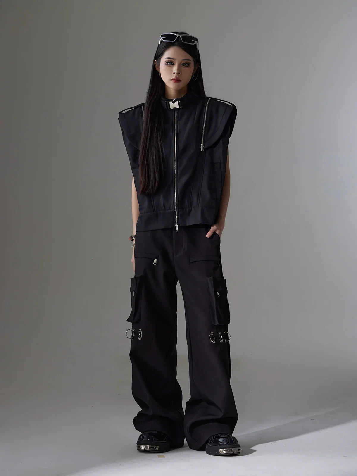 Heavyweight Shoulder-Pad Sleeveless Shirt