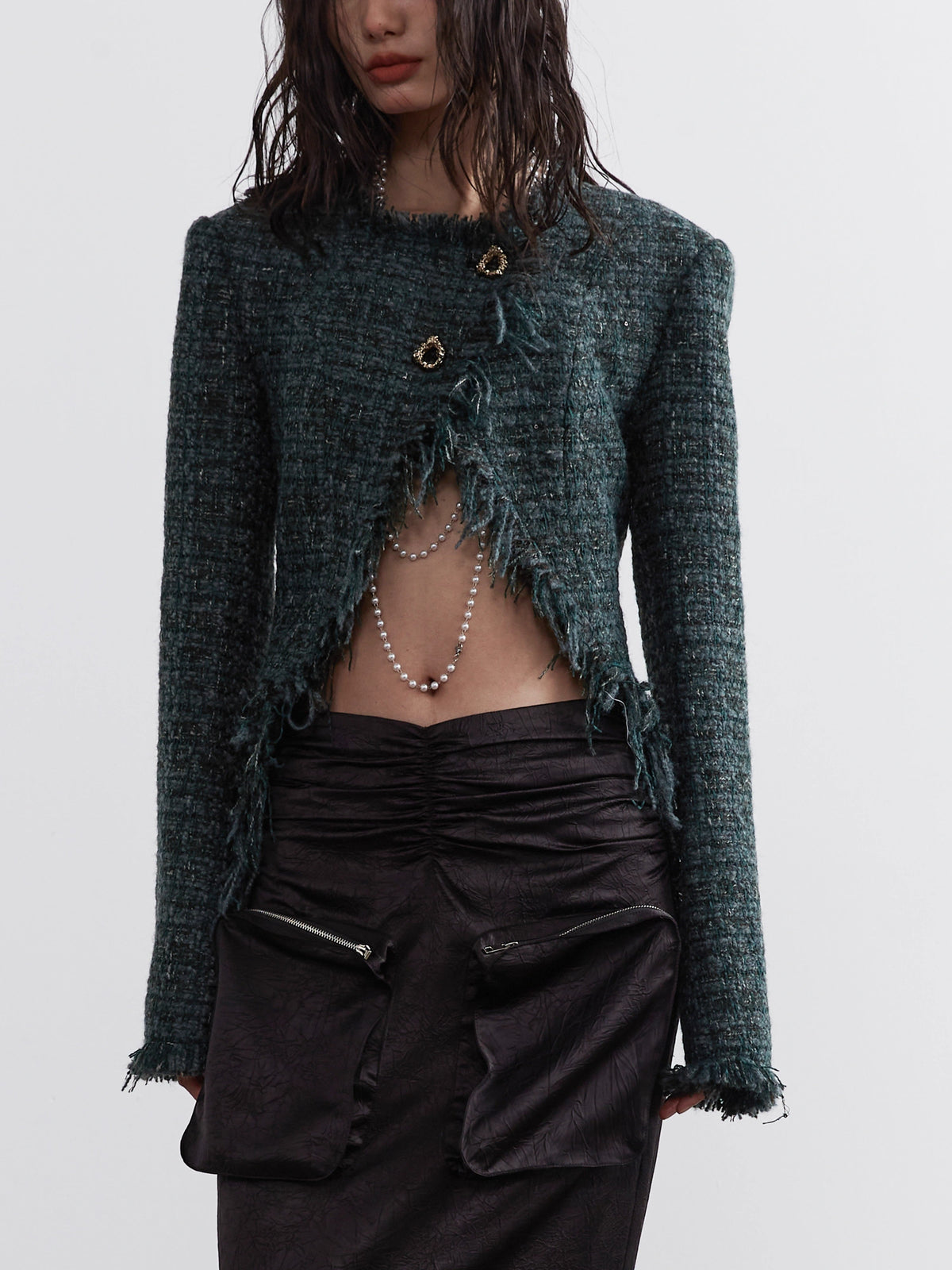 Hairy Damage Knit Jacket