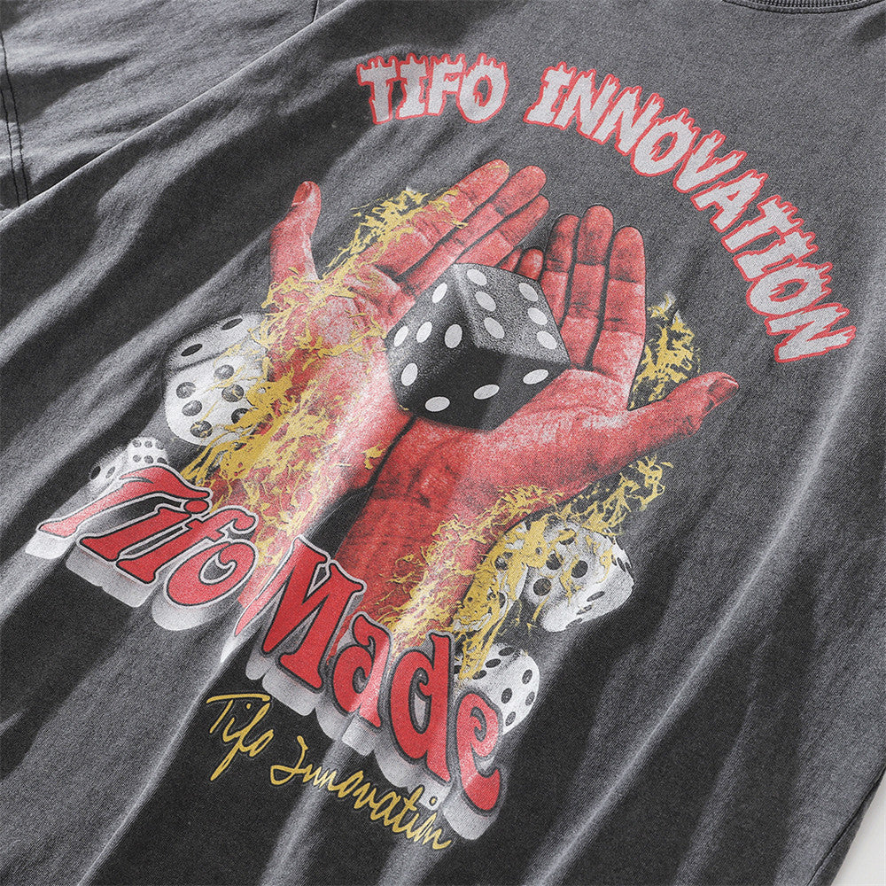 Camiseta estampada con dados