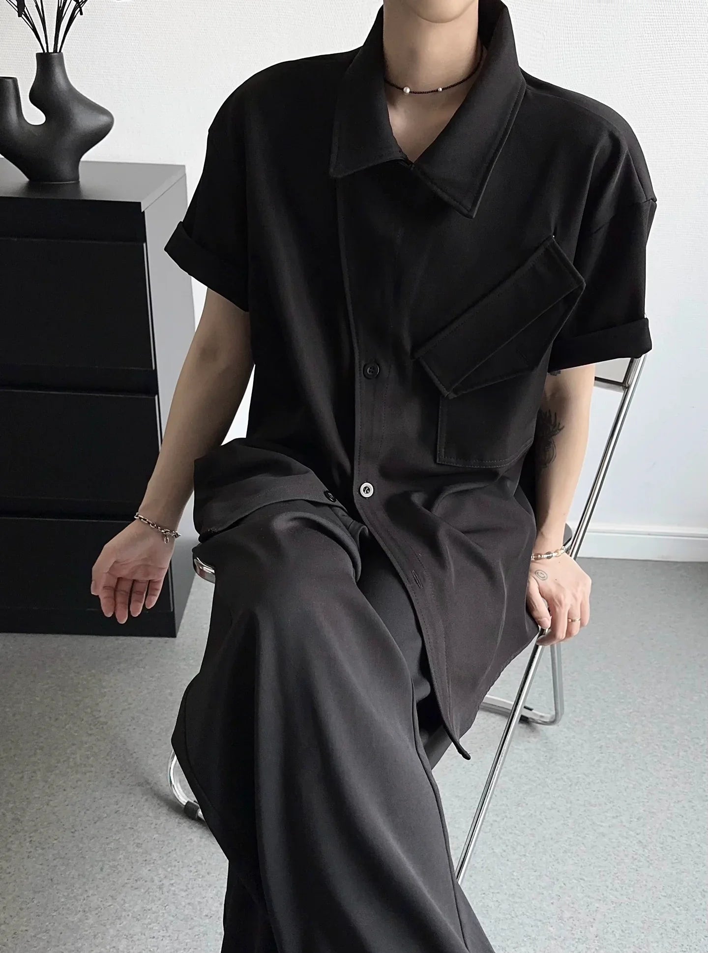 Deconstructed Short Sleeve Shirt