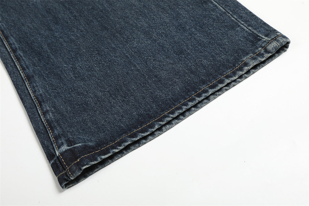 Faded Gradient Wide-Leg Denim Jeans