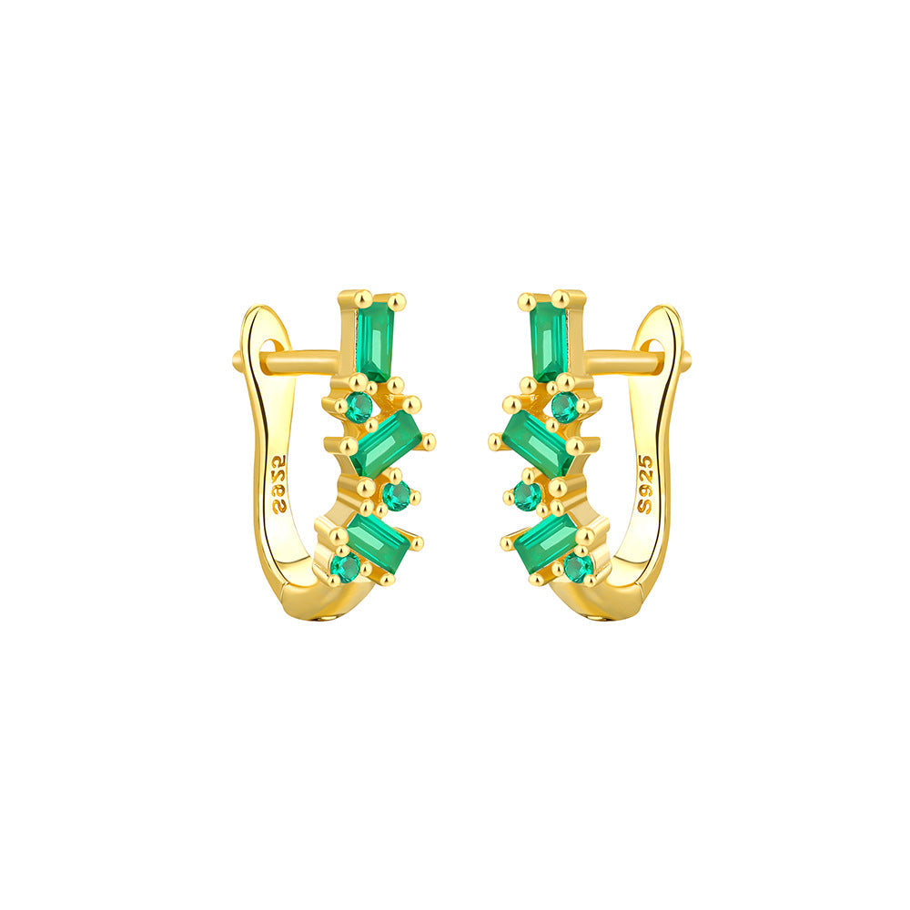 Irregular Micro Inlaid Zircon Earrings