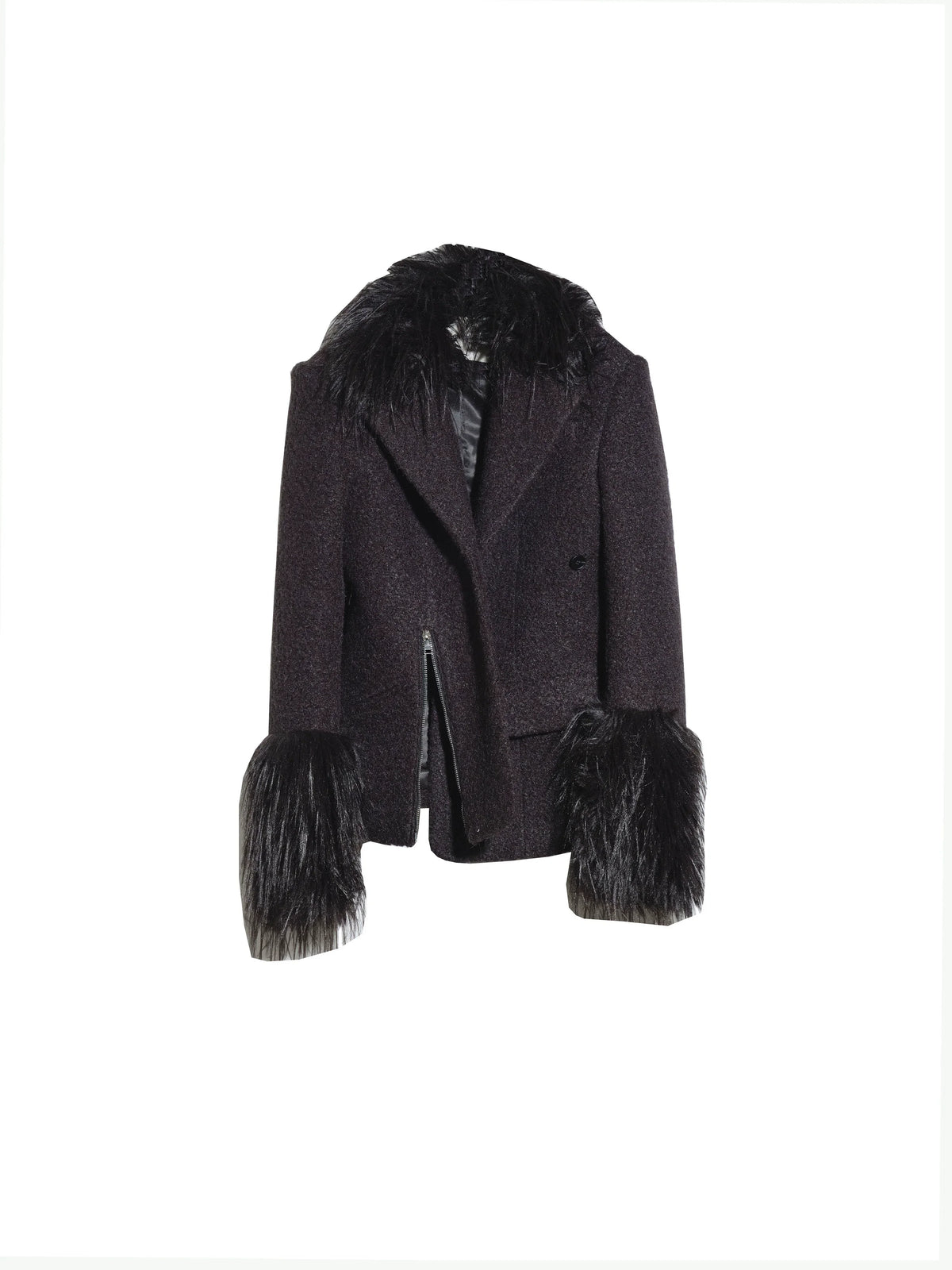 Imitation Fox Fur Patchwork Jacket