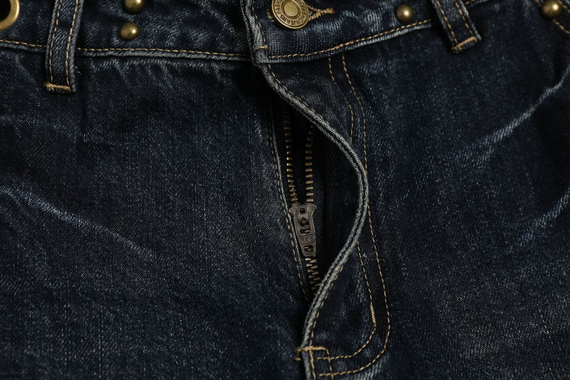 Fake Layered Leopard Print Wide Leg Denim Jeans