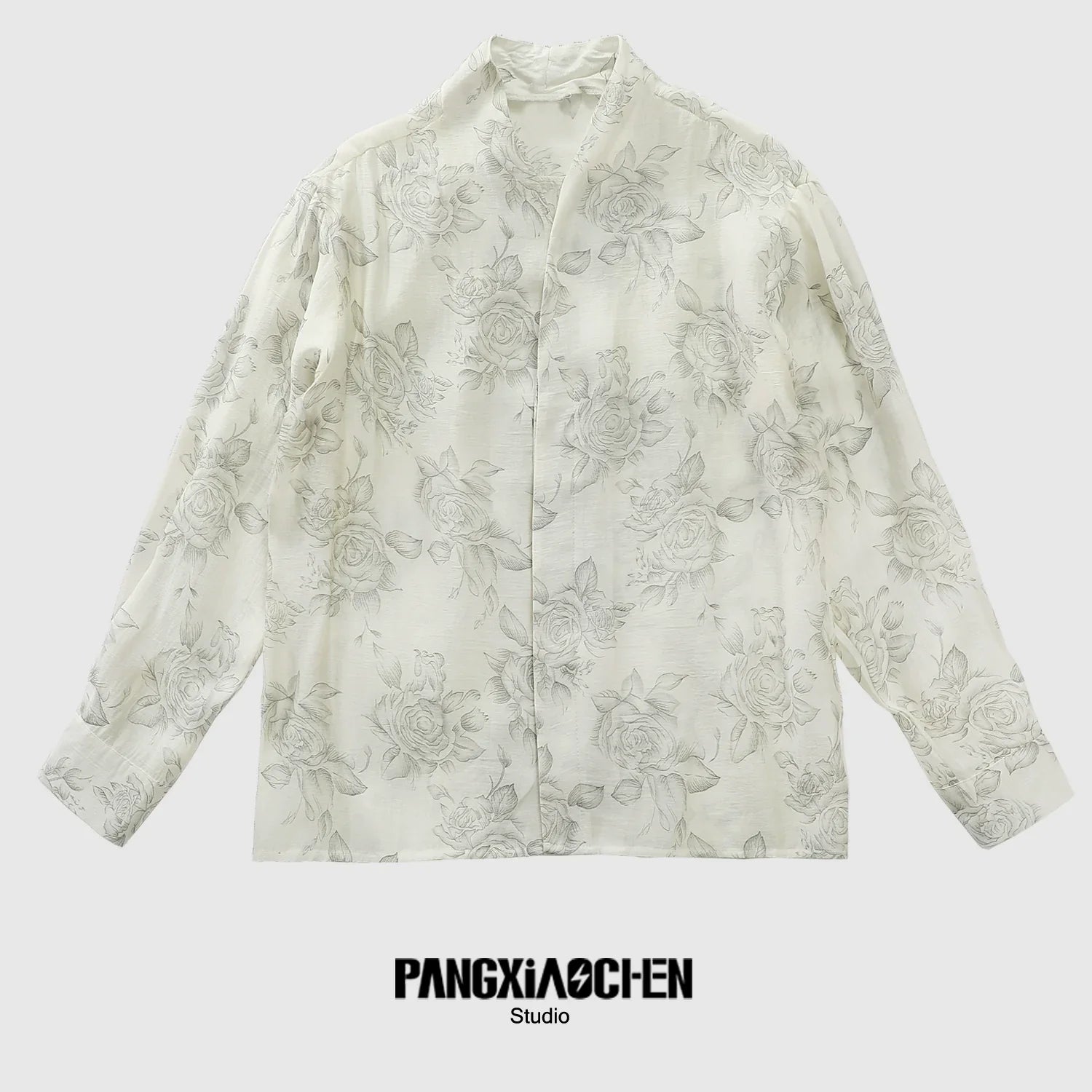 Floral Print Oversize Long Sleeve Shirt