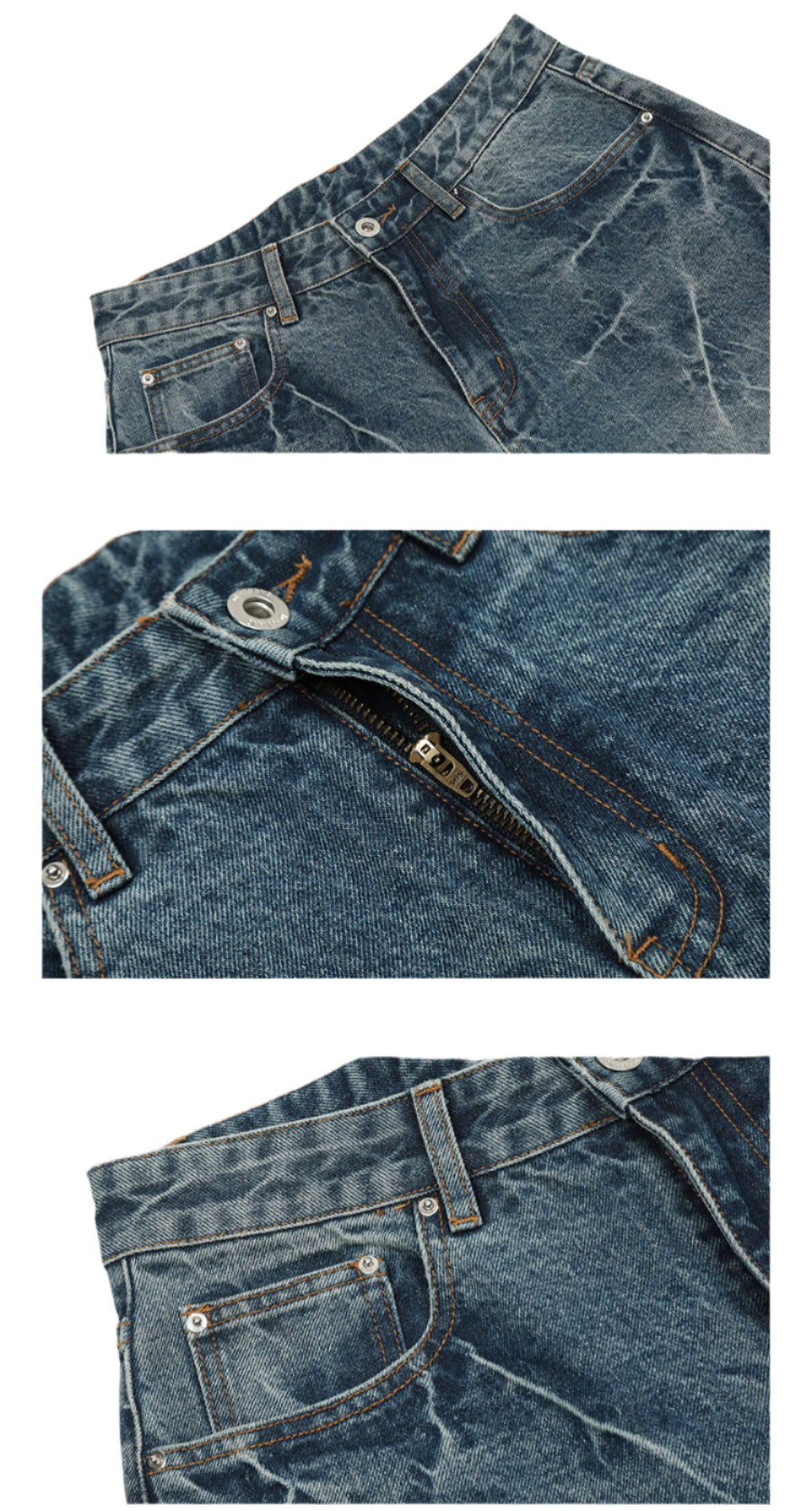 Pantalones cortos vaqueros holgados y desgastados