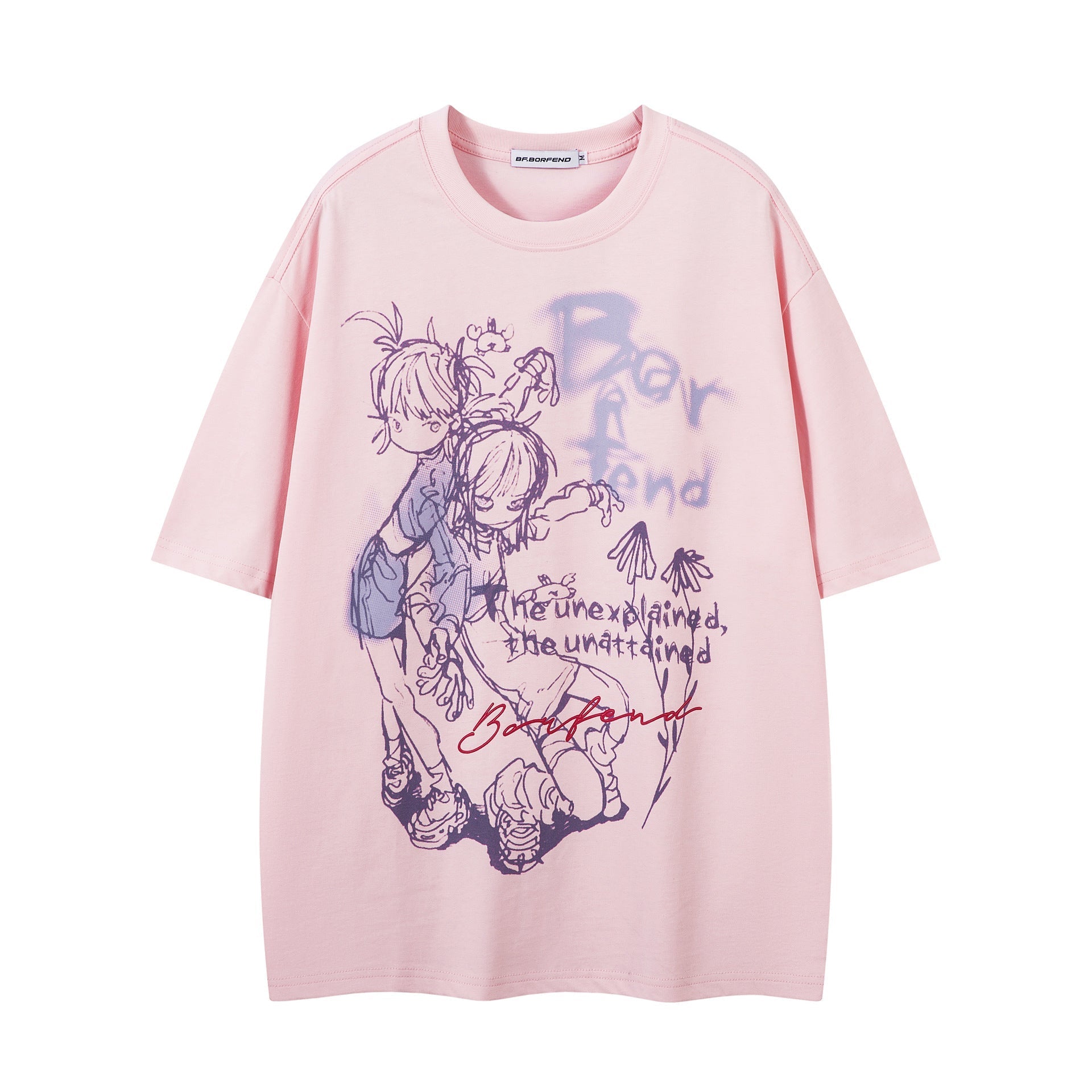 Illustration Graffiti Letter Short Sleeve T-Shirt