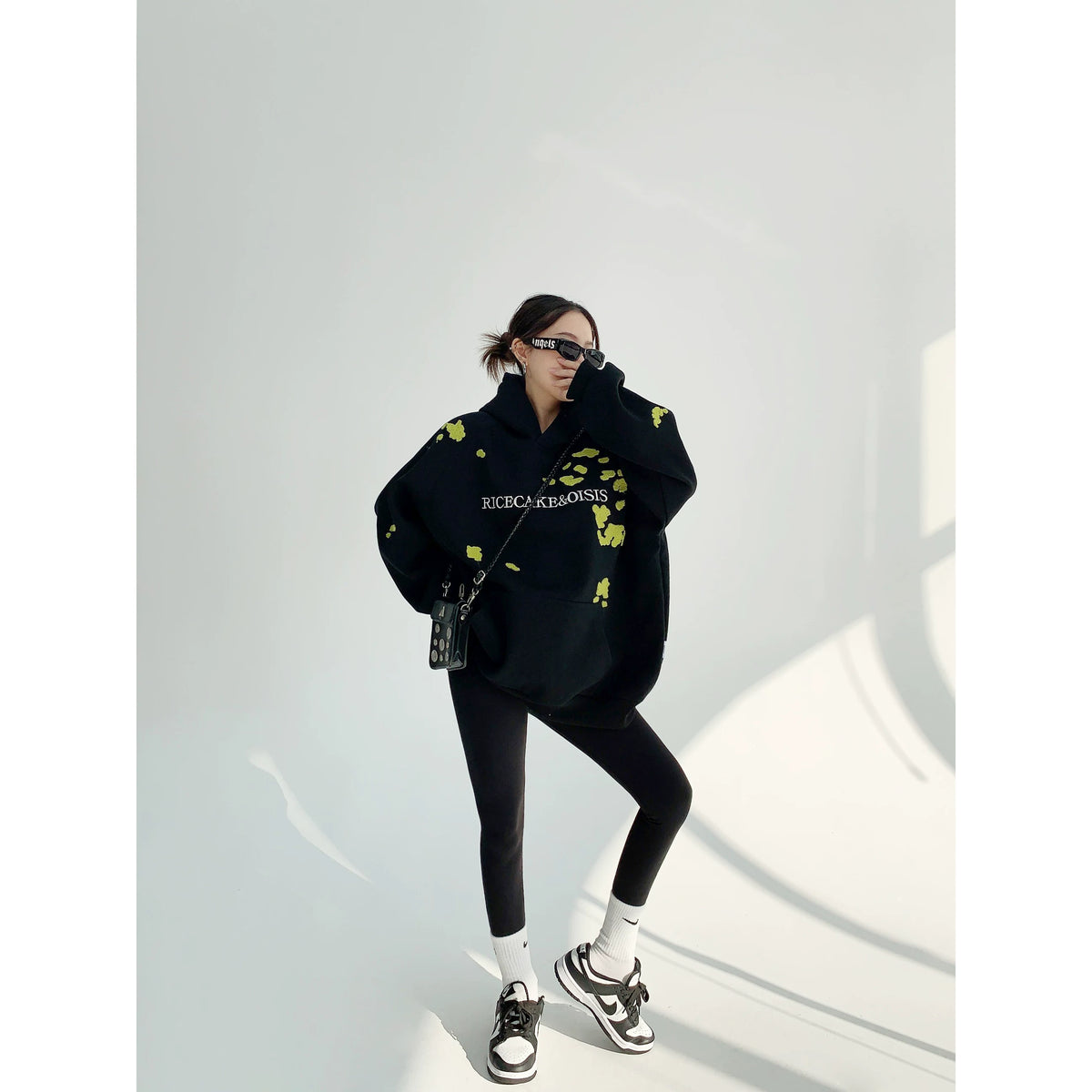 Thick Embroidery Oversized Hoodie