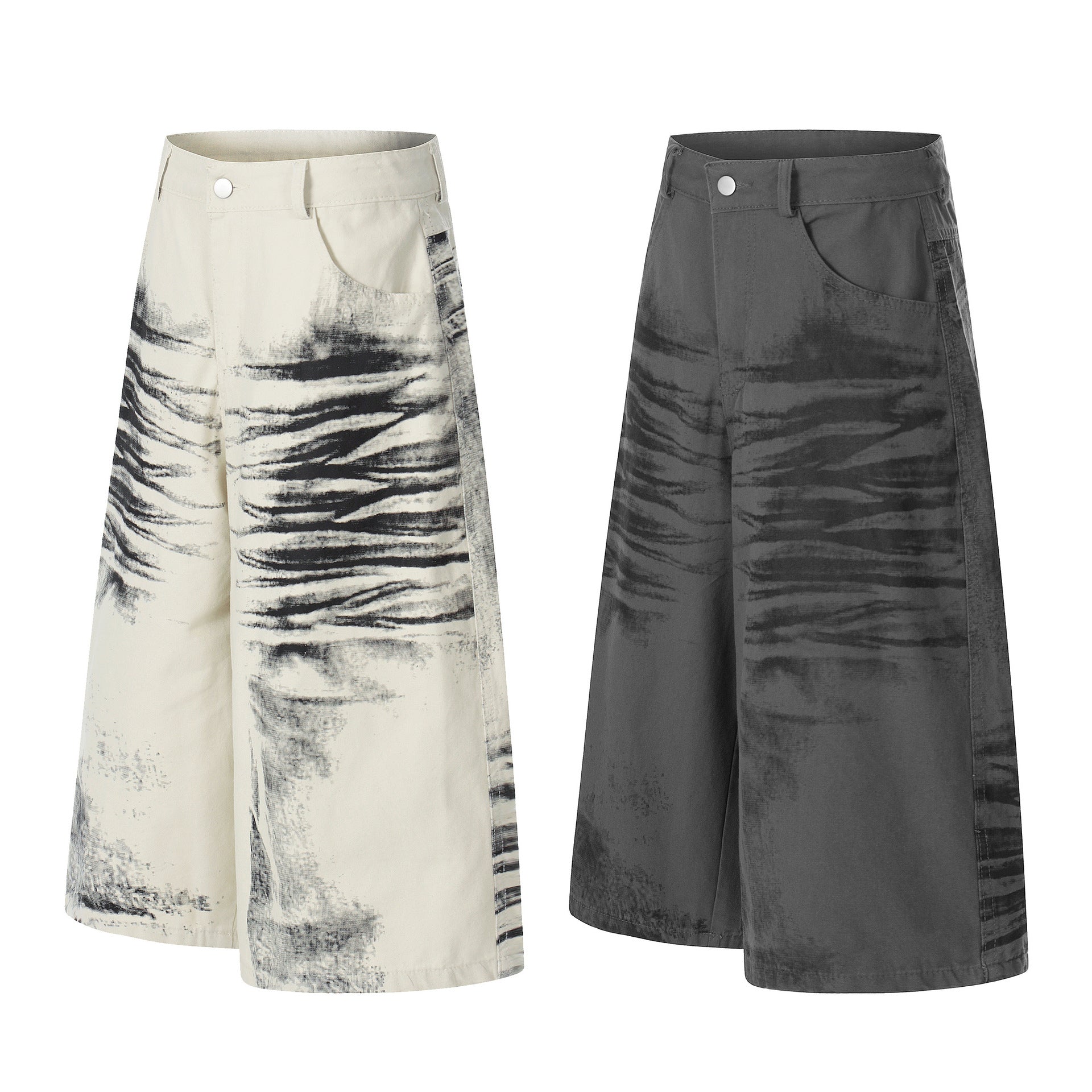 Brush Paint Cropped Pants