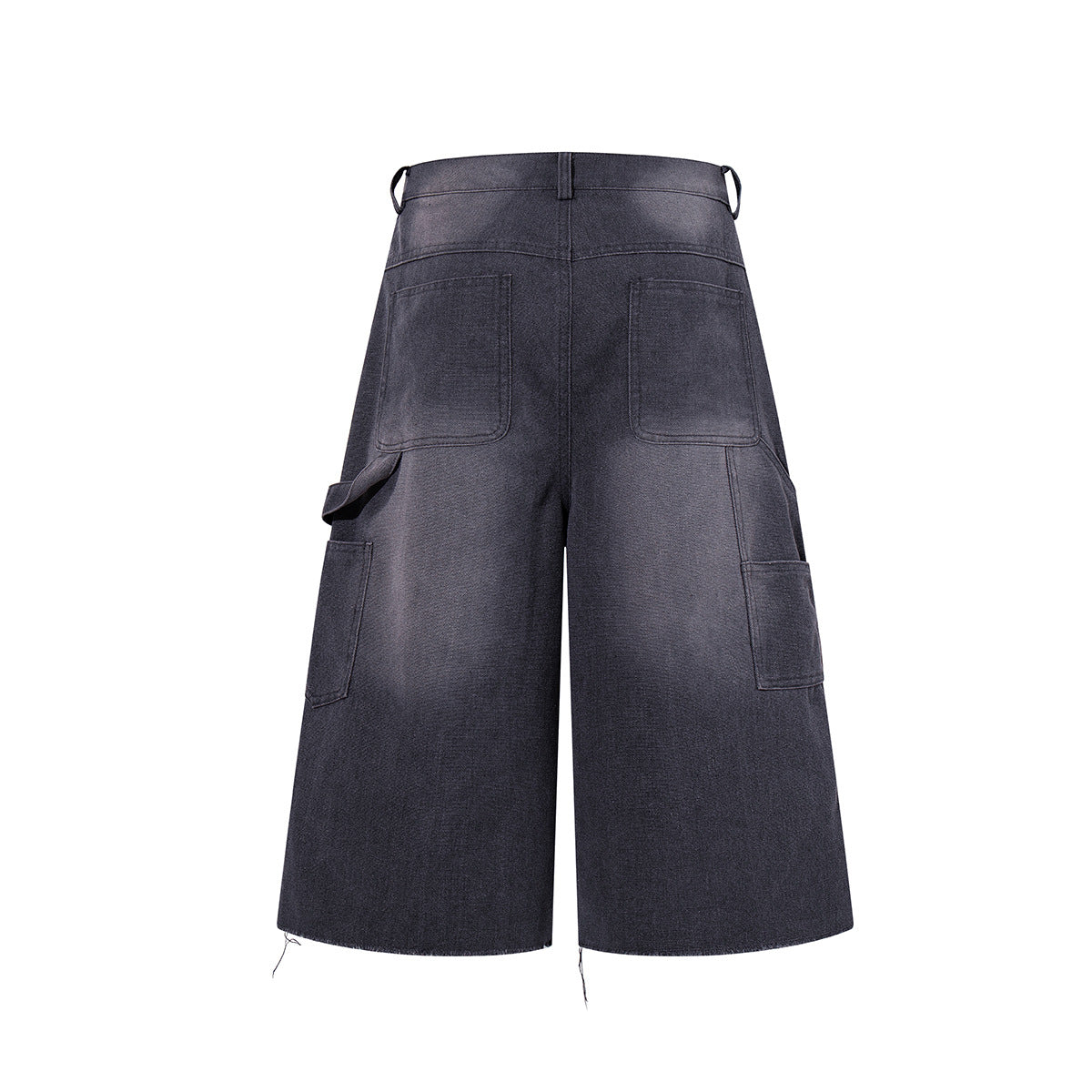 Denim Graffiti Damage Wide Leg Jort