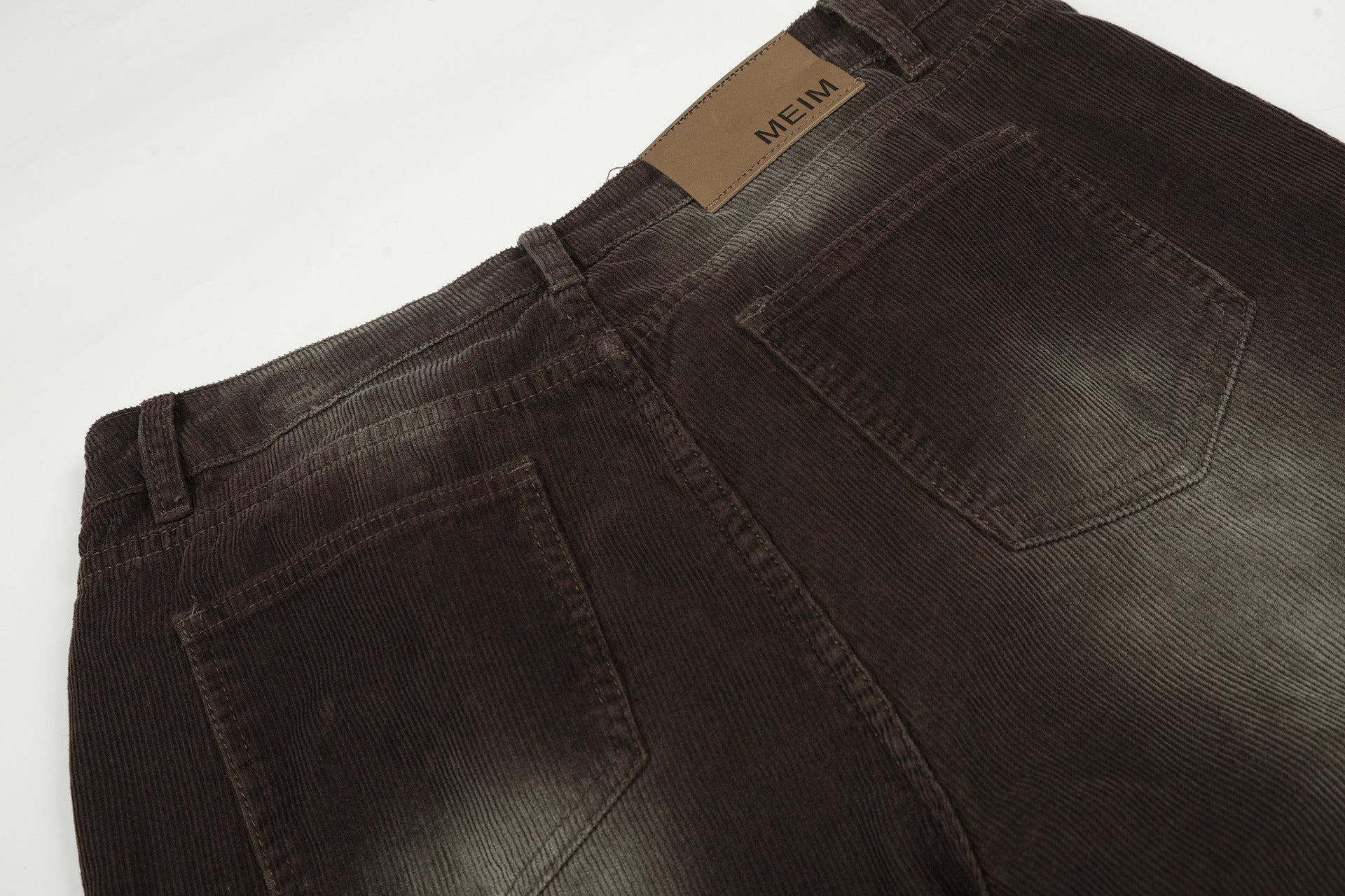 Washed Corduroy Straight Pants
