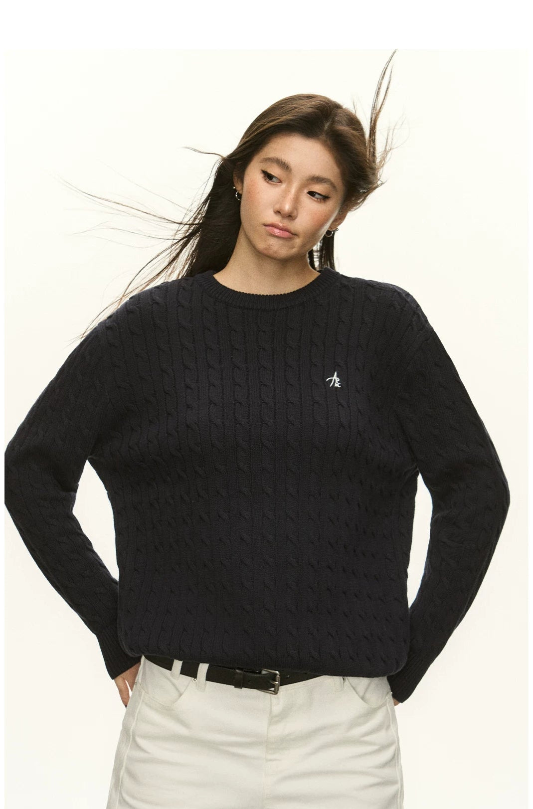 Oversize Round Neck Knit Sweater