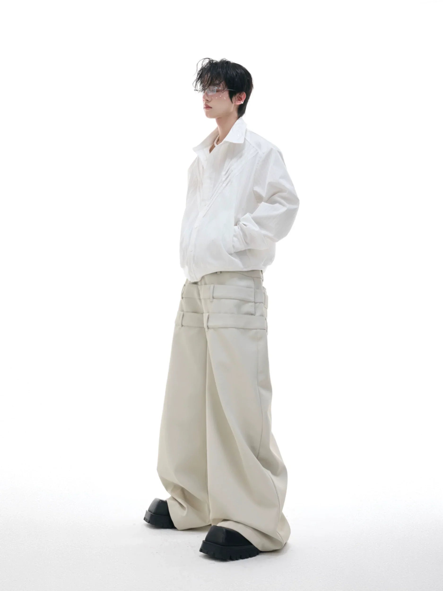 Anti-Wrinkle Embroidery Short Sleeve Shirt Jacket & Long Sleeve Shirt Jacket
