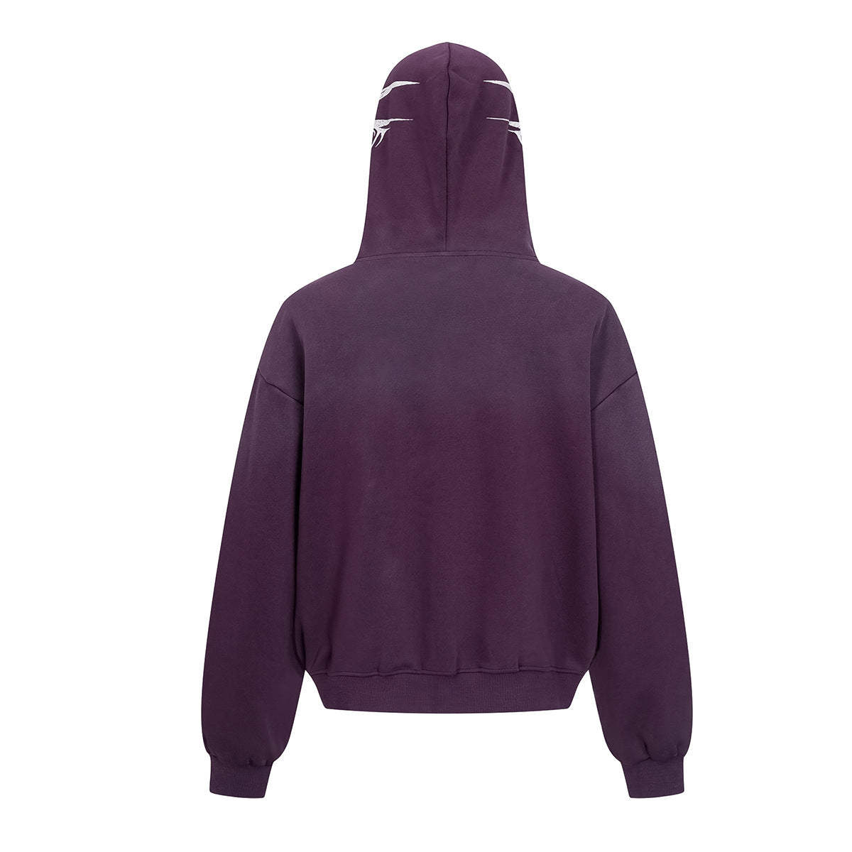 Letter Tribal Print Zipper Hoodie