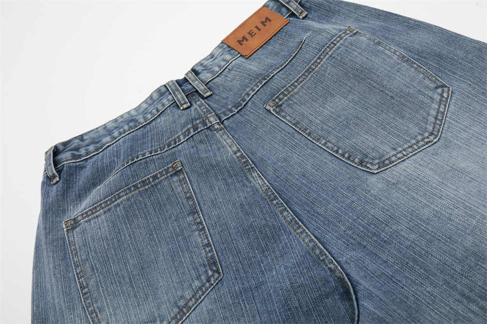 Jort en jean à imprimé floral