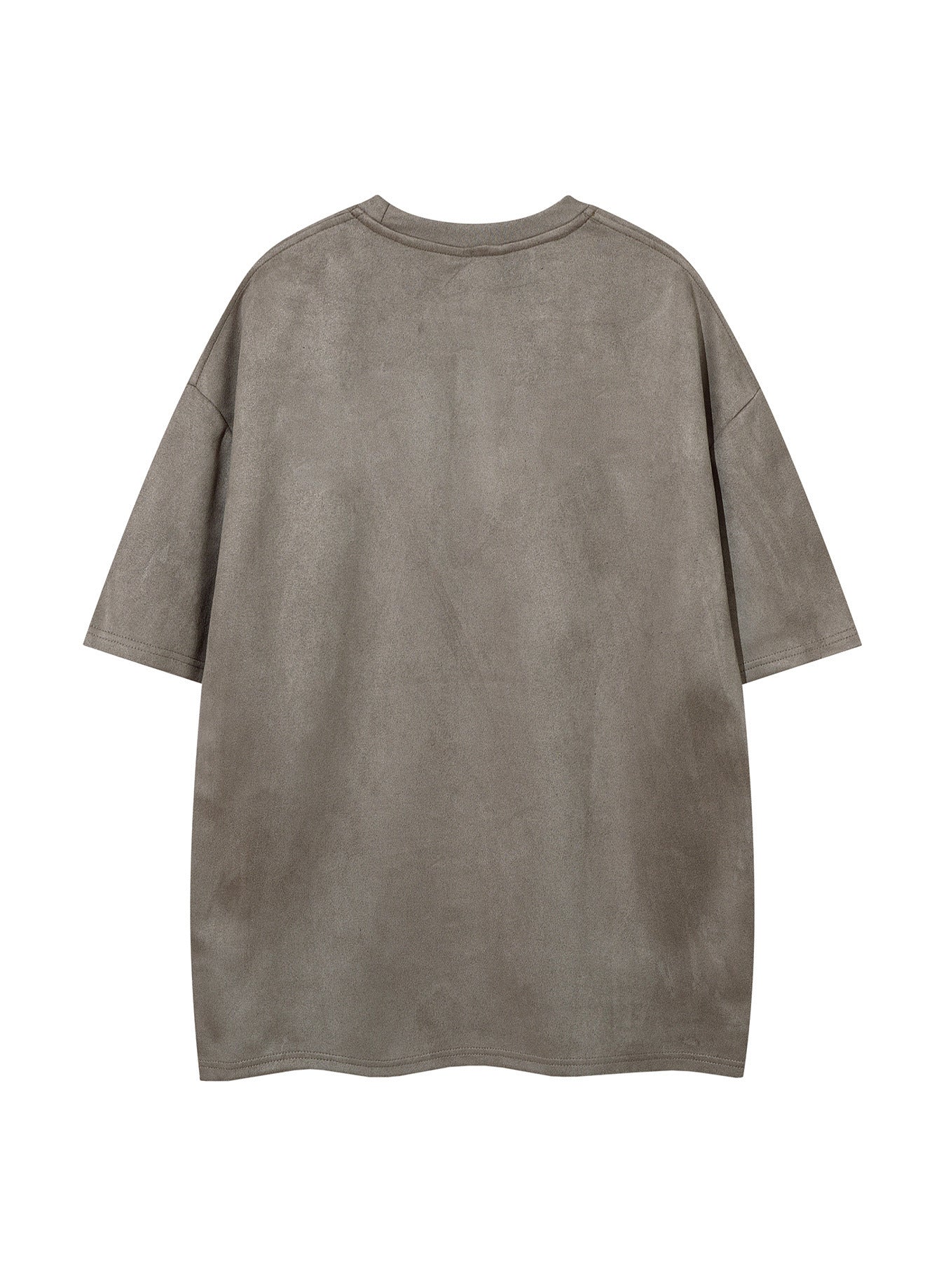 Suede Letter Print Short Sleeve T-Shirt