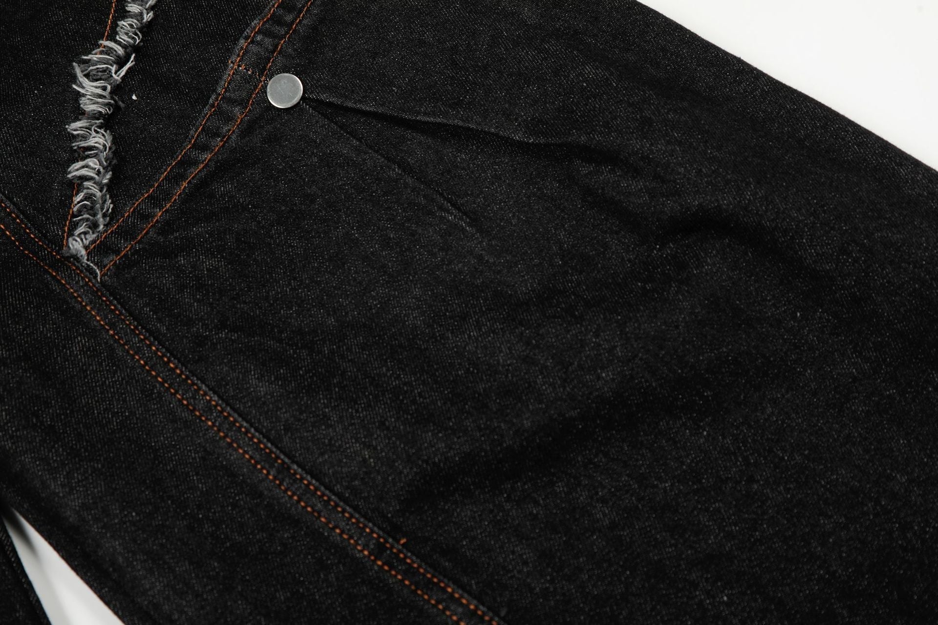 Raw Deconstruction Curved Denim Jeans