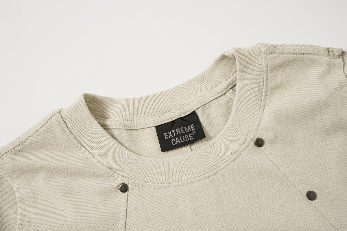 Studs Washed Short Sleeve T-Shirt