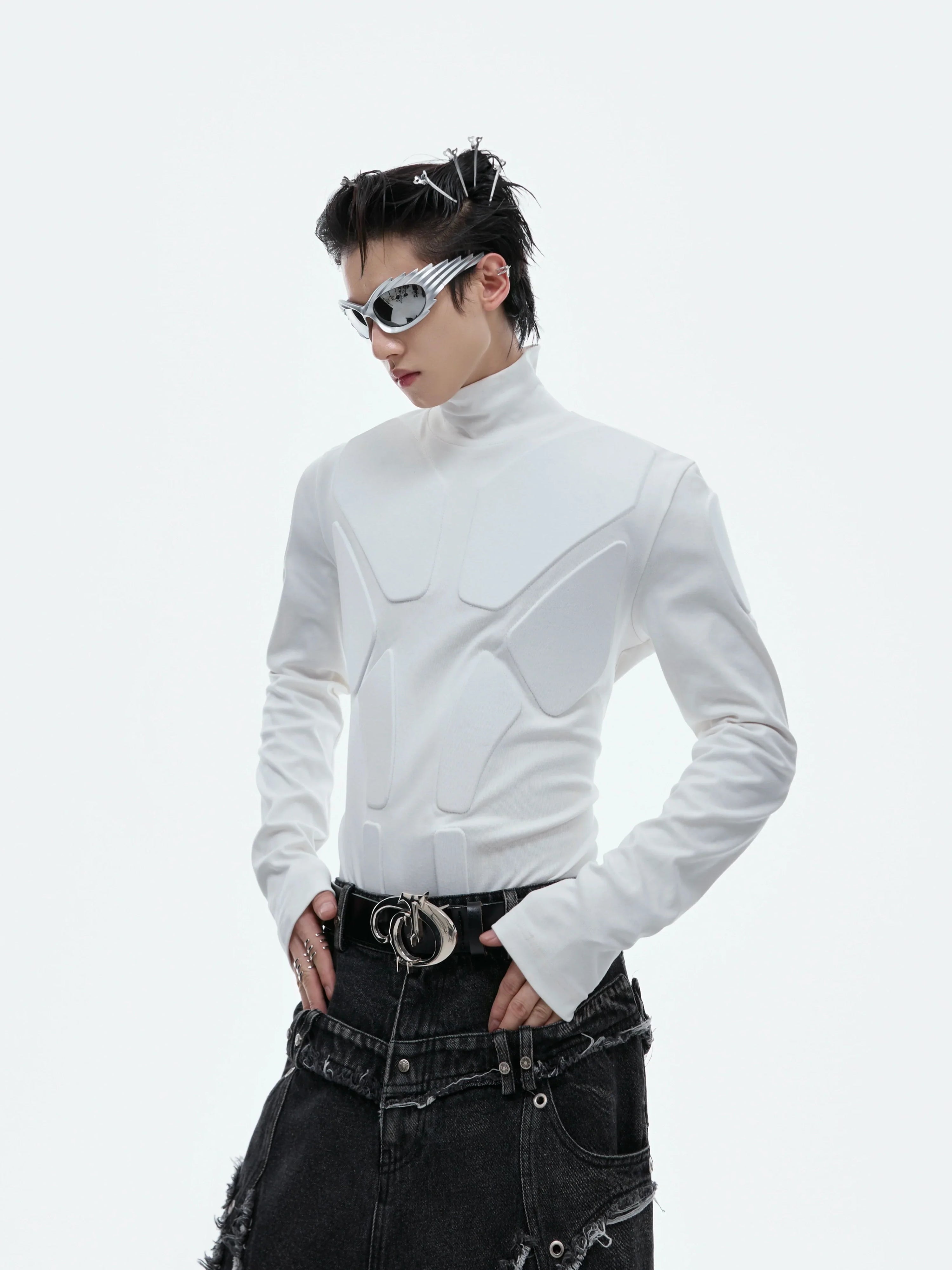 Slim Fit Turtleneck Long Sleeve Shirt