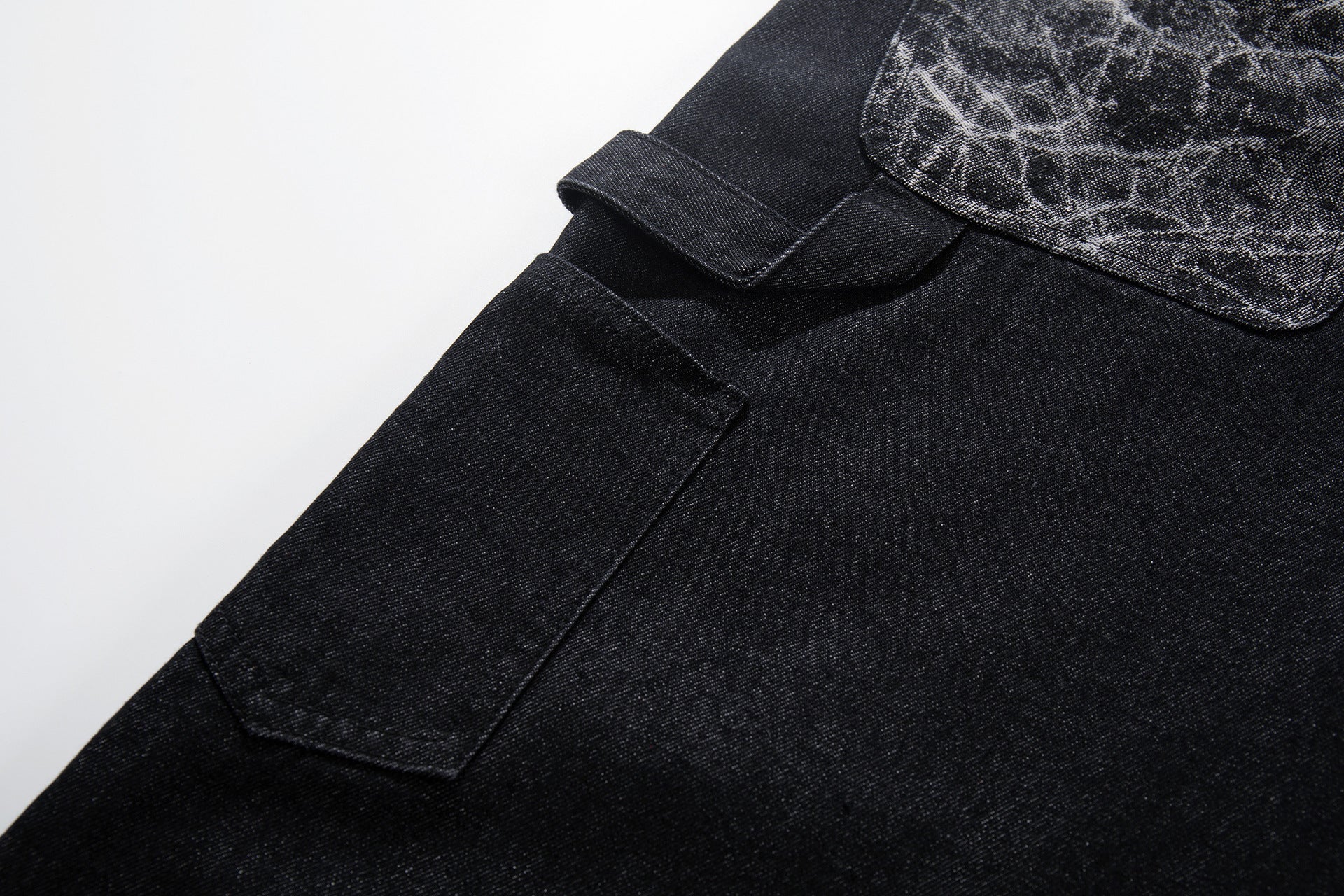 Heavy Wash Workwear Wide Leg Denim Jeans