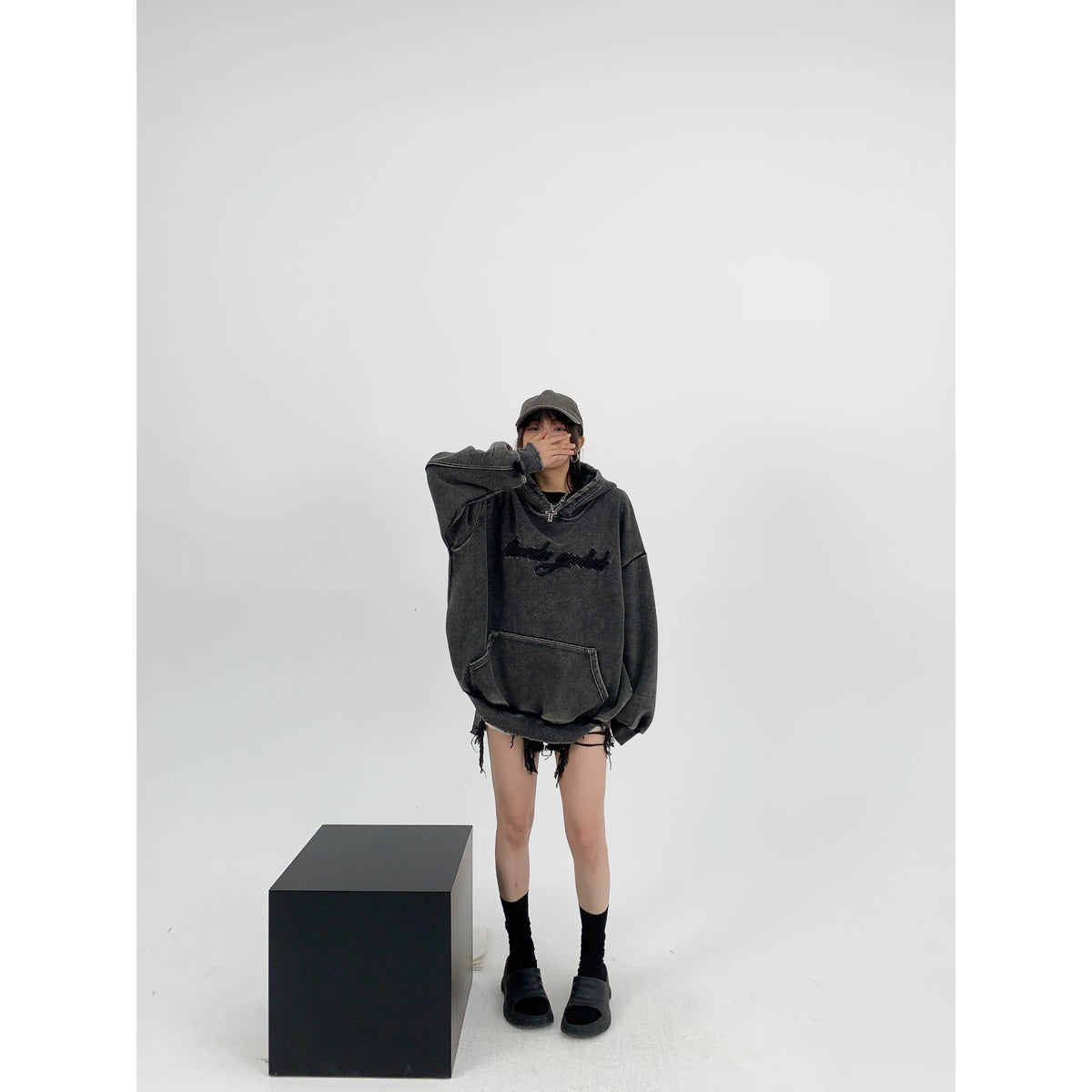 Logo Embroidery Unisex Oversized Hoodie