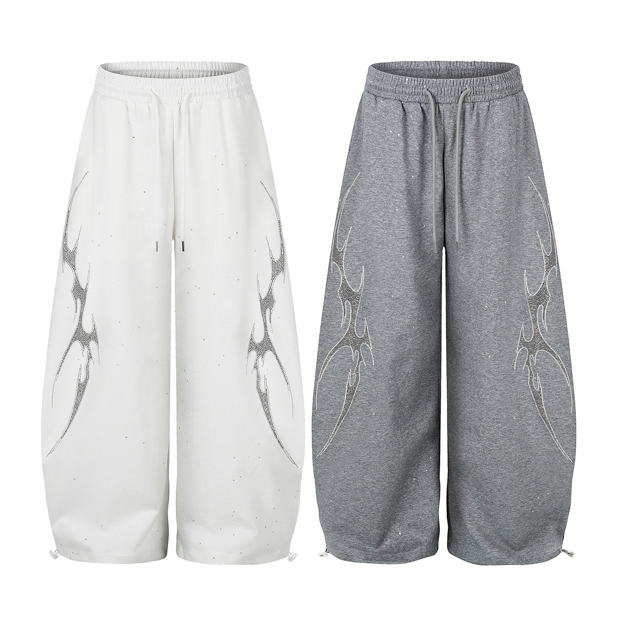 Tribal Print Drawstring Wide Leg Sweatpants