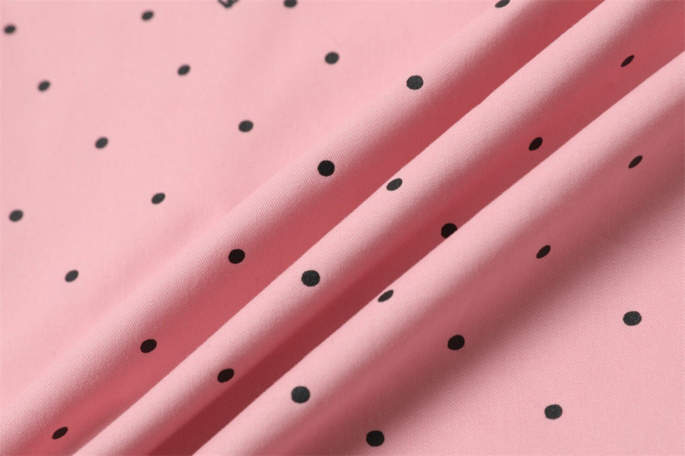 Chemise décontractée à pois croisés