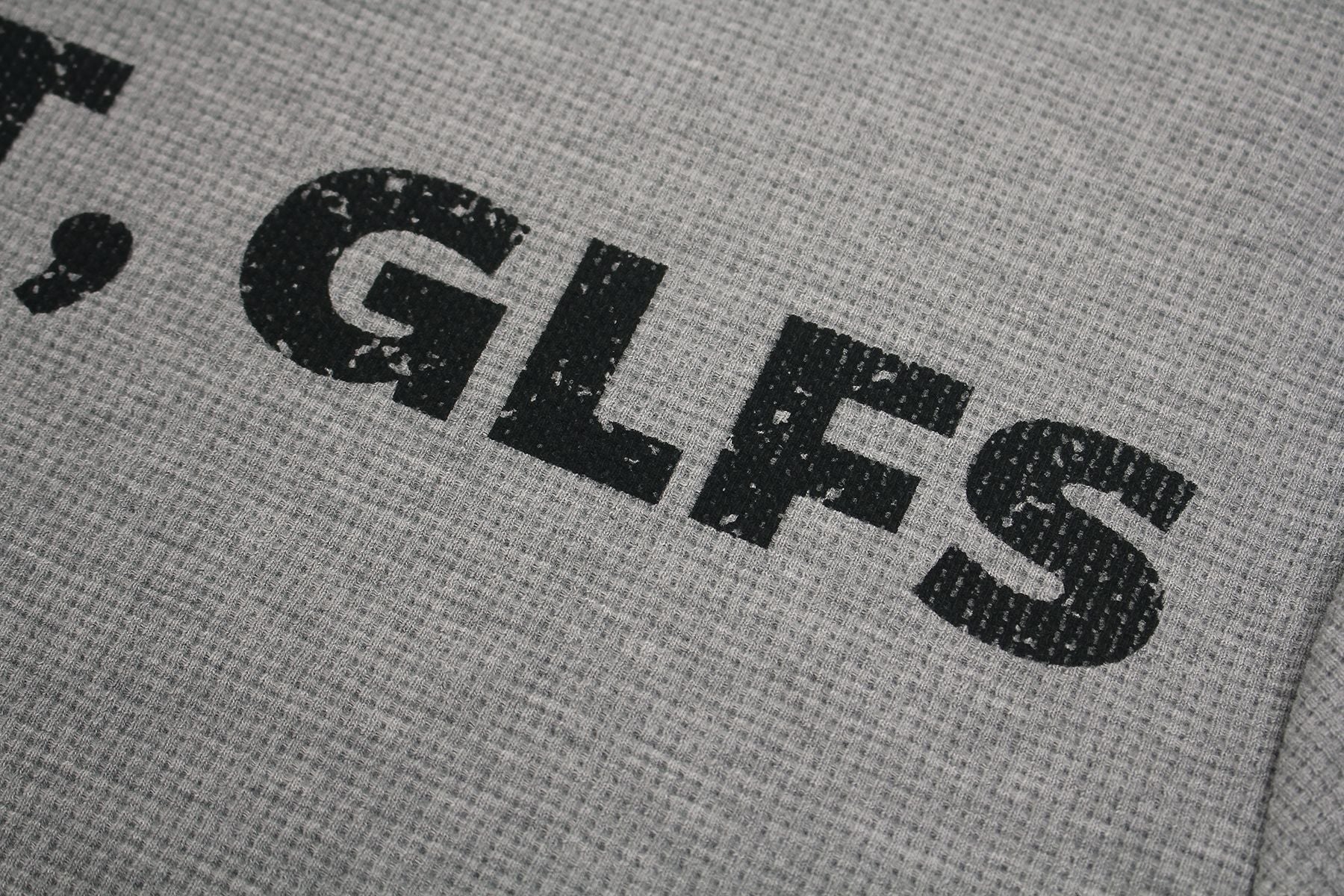 Waffle Newspaper Print Studs Short Sleeve T-Shirt