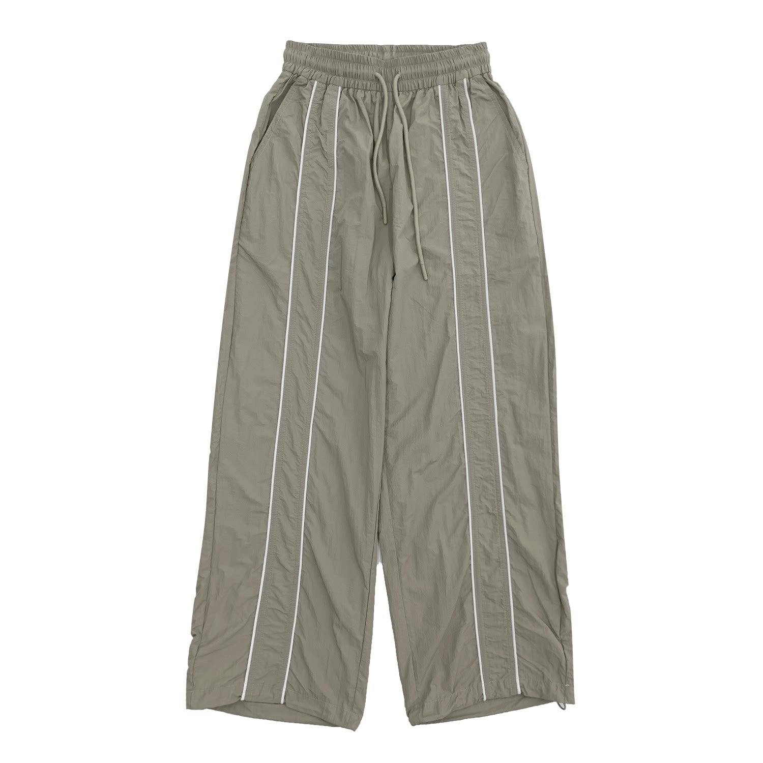 Line Detail Lightweight Quick-Dry Oversize Jacket & Wide Leg Pants Setup