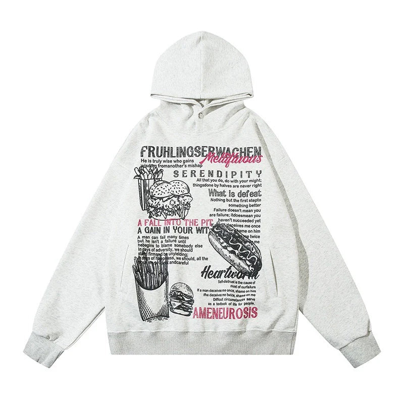 Fun Letter Print Oversize Hoodie