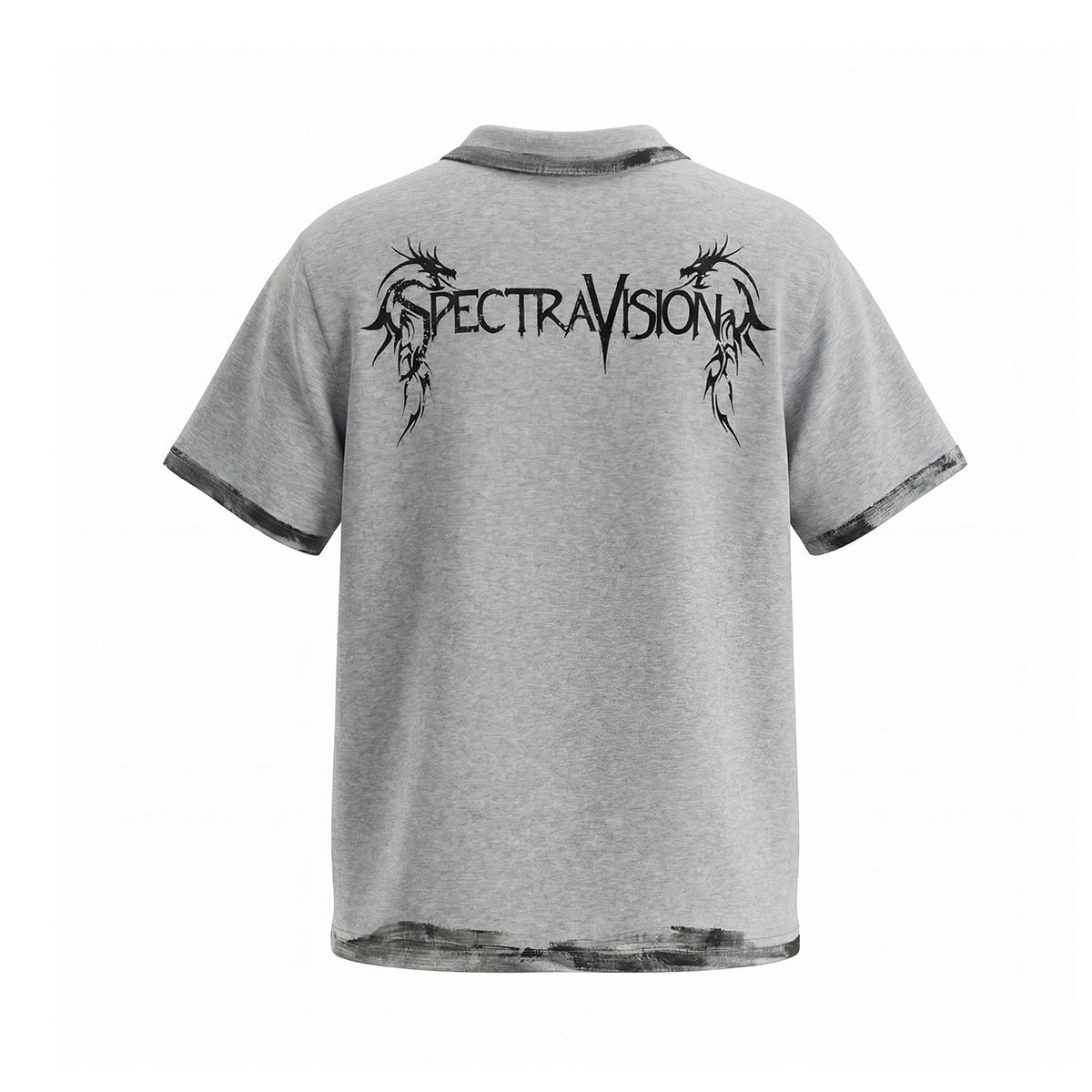 Thorn Graphic Washed Short Sleeve Polo Shirt