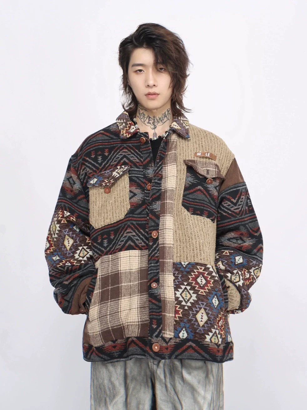 Maillard Style Patchwork Jacket