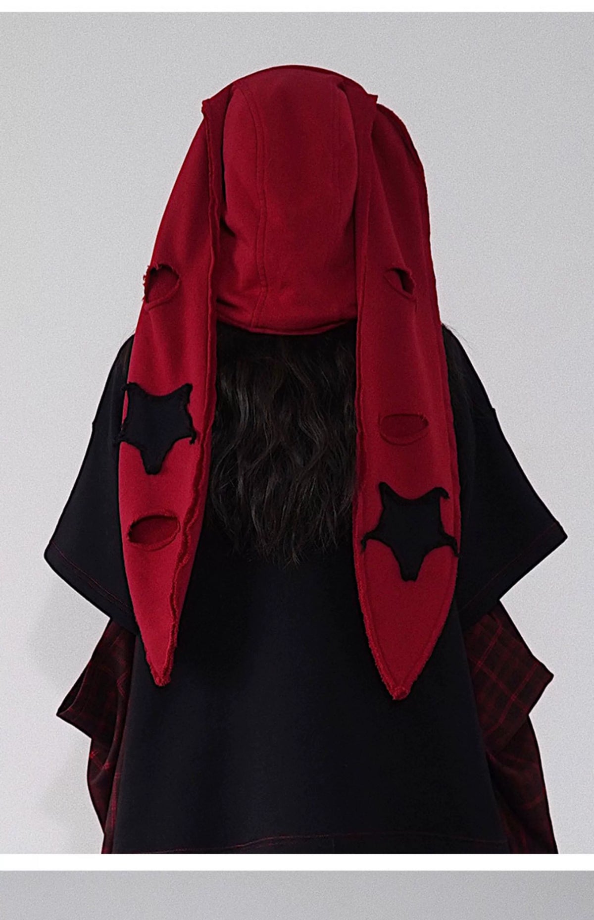 Red & Black Star Hat Scarf
