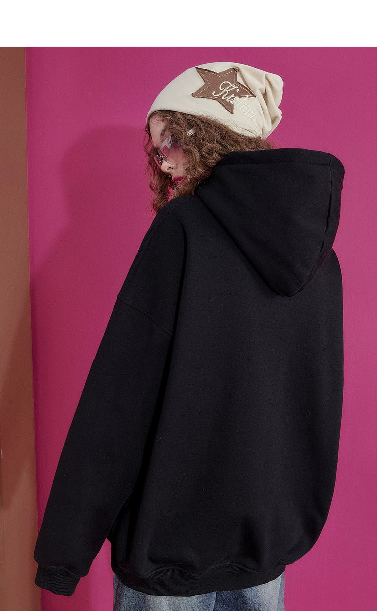 Thick Print Oversize Hoodie