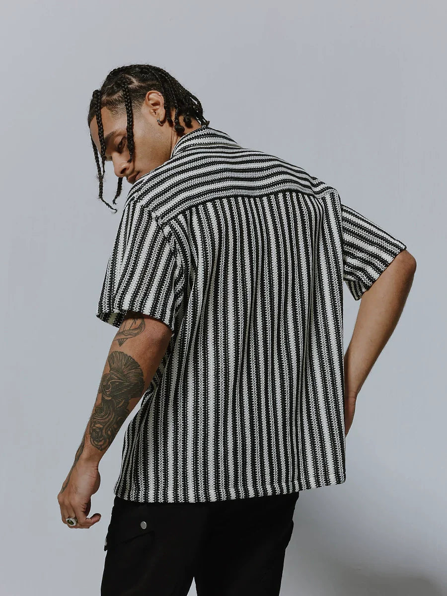 Stripe Woven Turn-Do