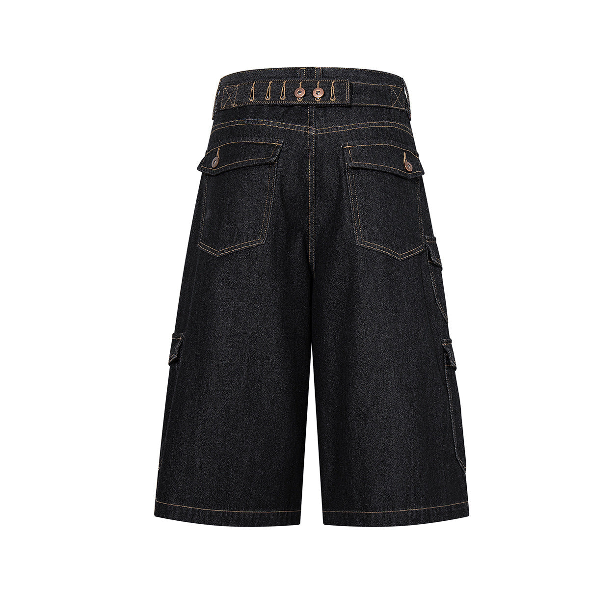 Wide Cargo Denim Jort