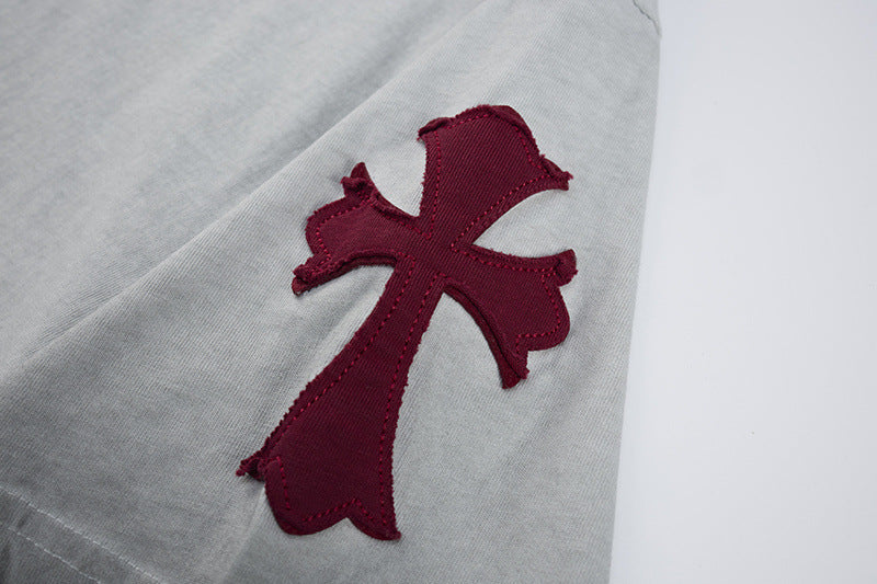 Washed Cross Logo Short Sleeve T-Shirt
