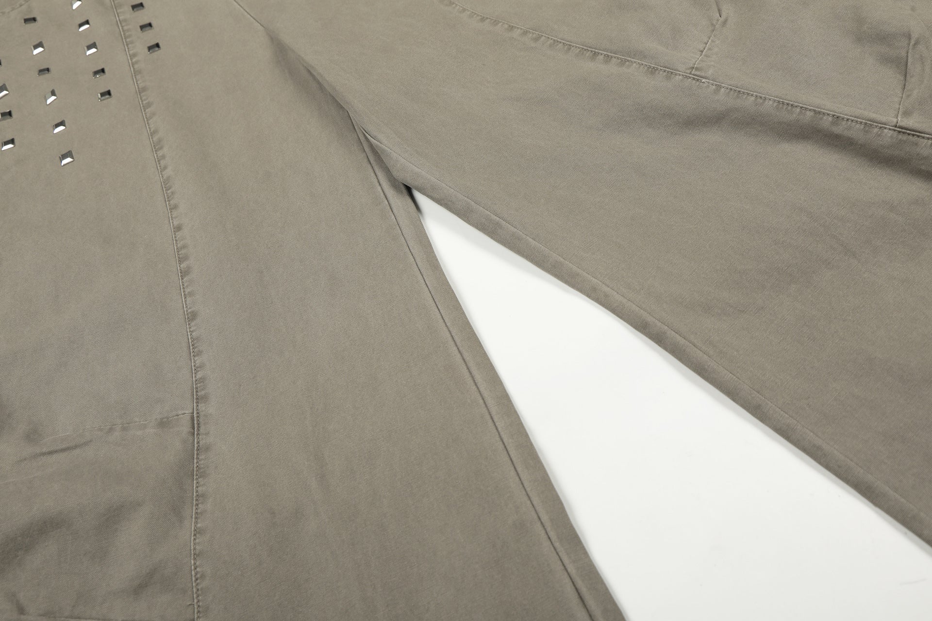 Studs Detail Wide Leg Pants