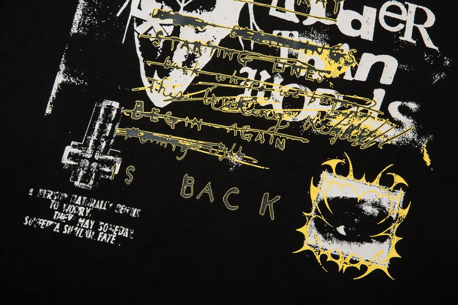 Fake Layered Paint Graphic Long Sleeve T-Shirt