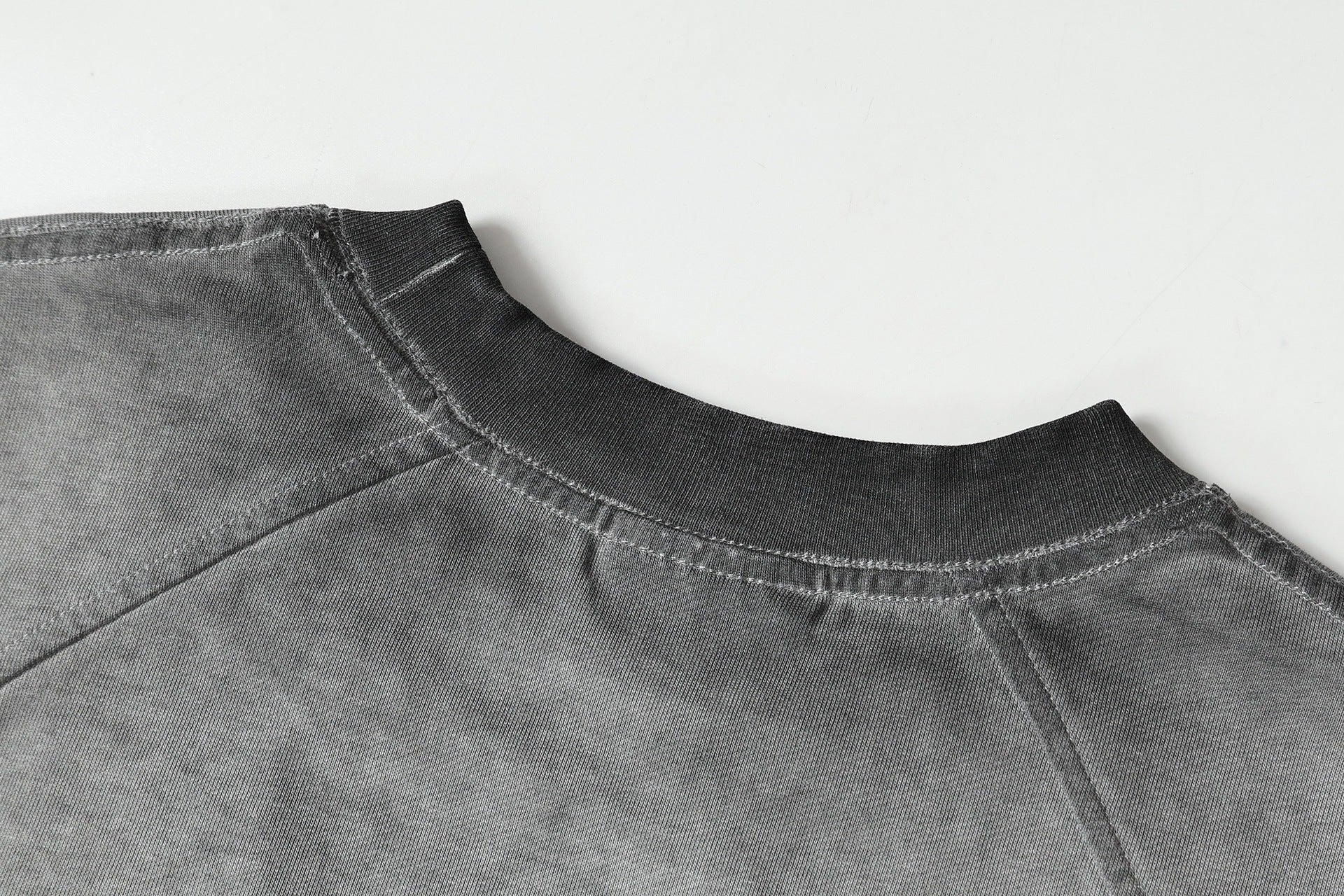 Washed Mesh Panel Short Sleeve T-Shirt