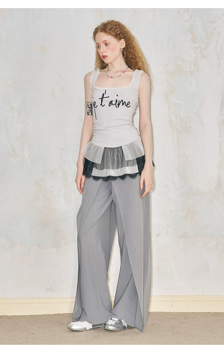Letter Print Slim Fit Camisole