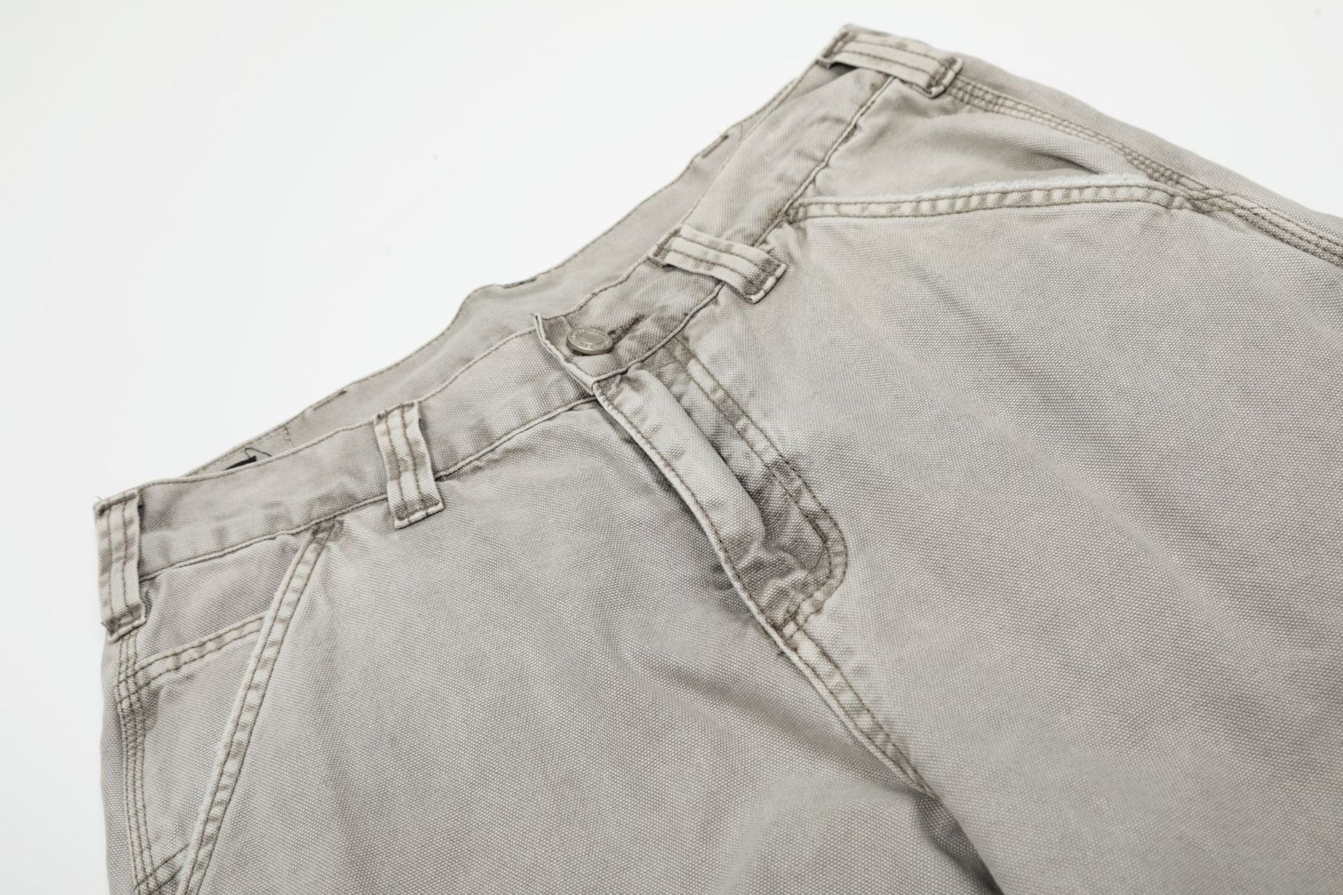 Washed Multi-Pocket Wide Leg Cargo Pants