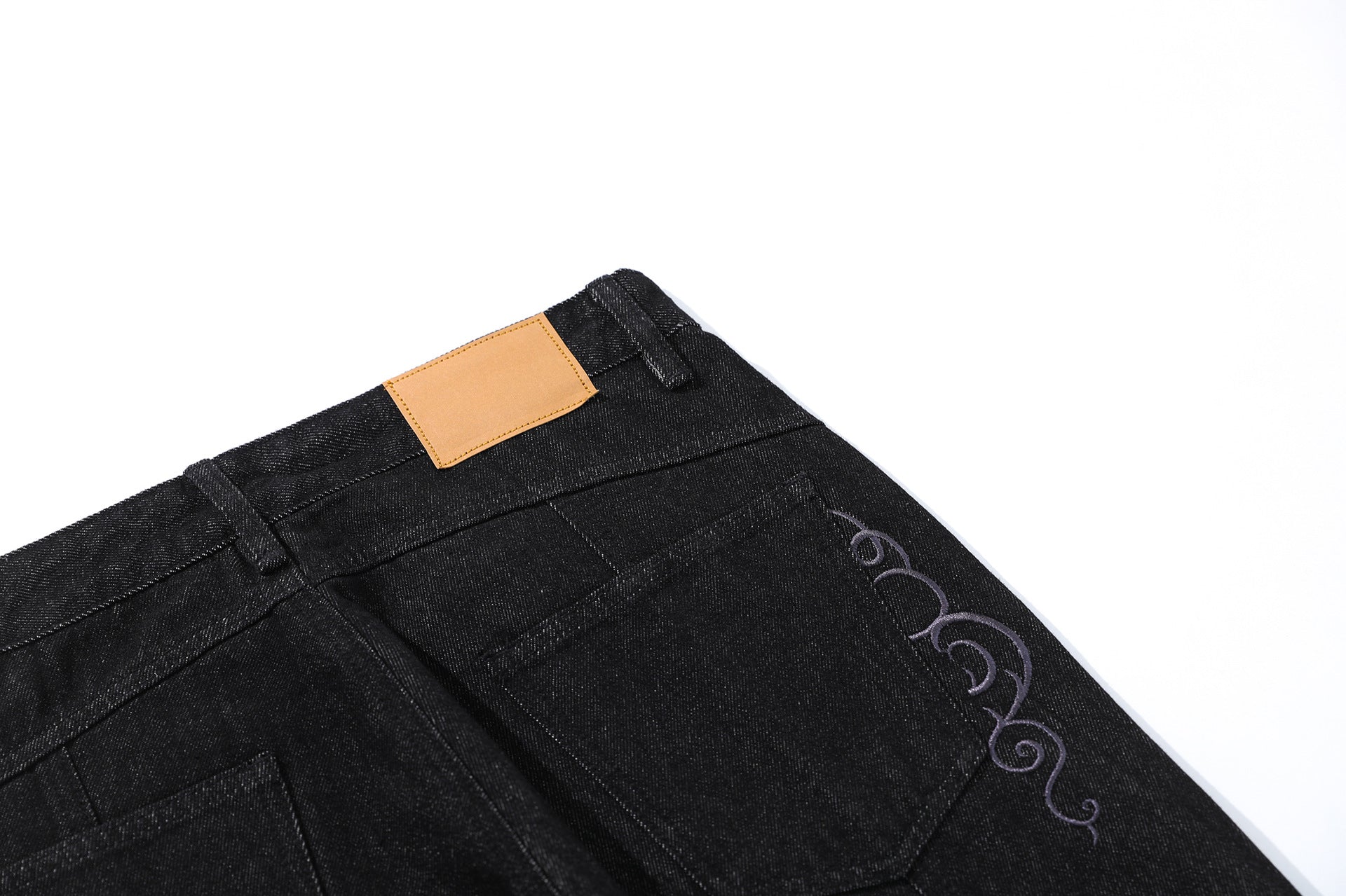 Pocket Embroidery Flare Denim Jeans