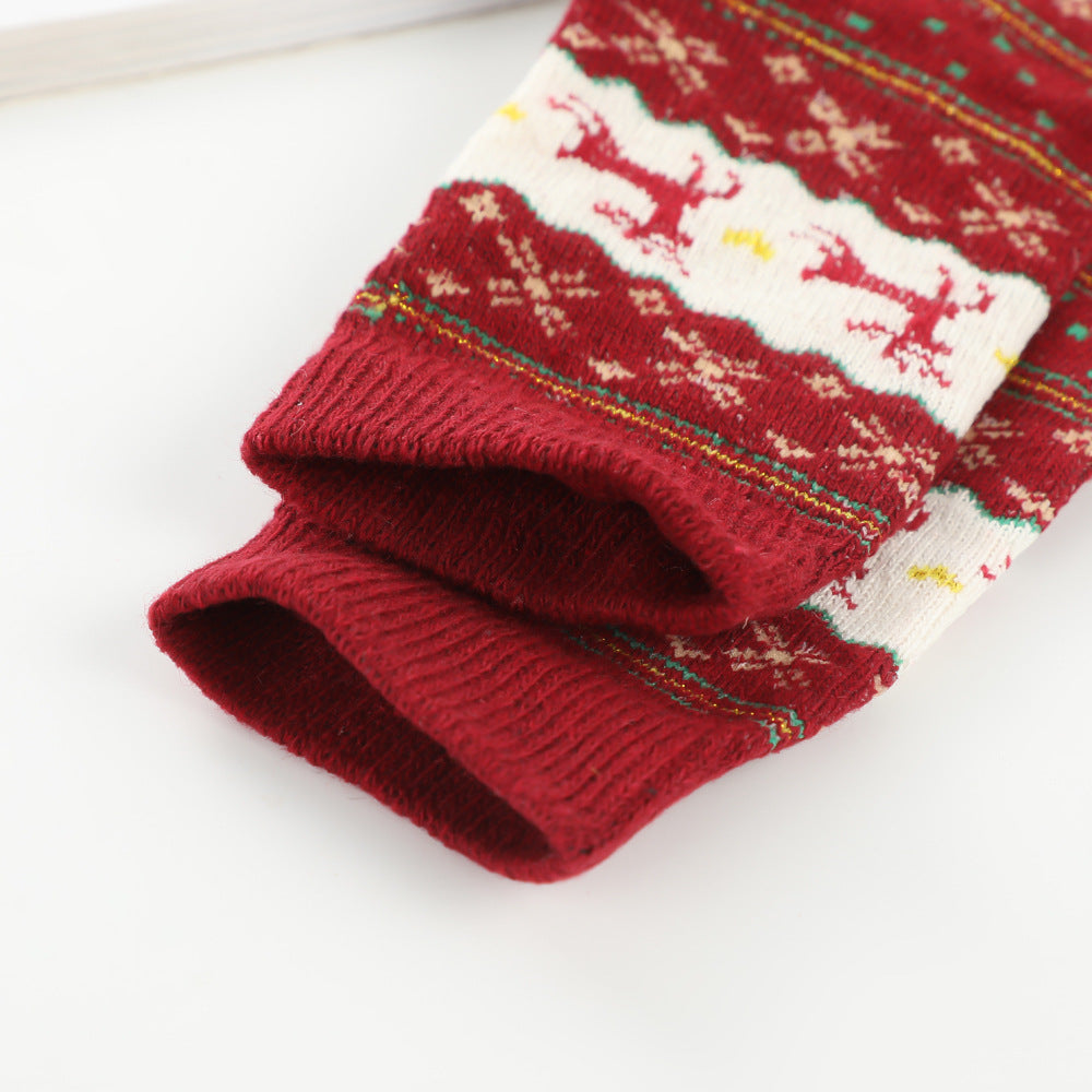 Winter Holiday Mid-Leg Socks