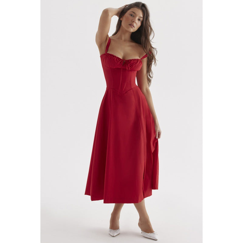 Prom Specials - Temperament solid color Slip Dress - MADXMARX