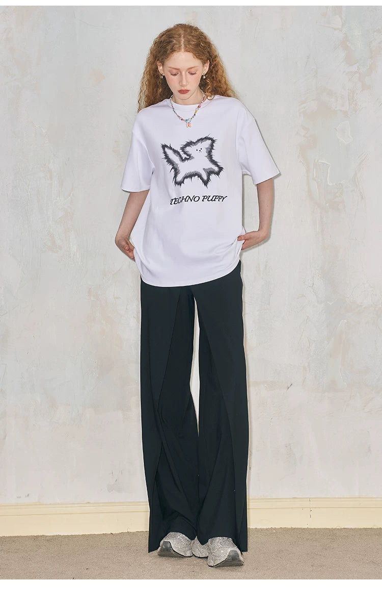 Wide Leg Floor Dropping Trousers